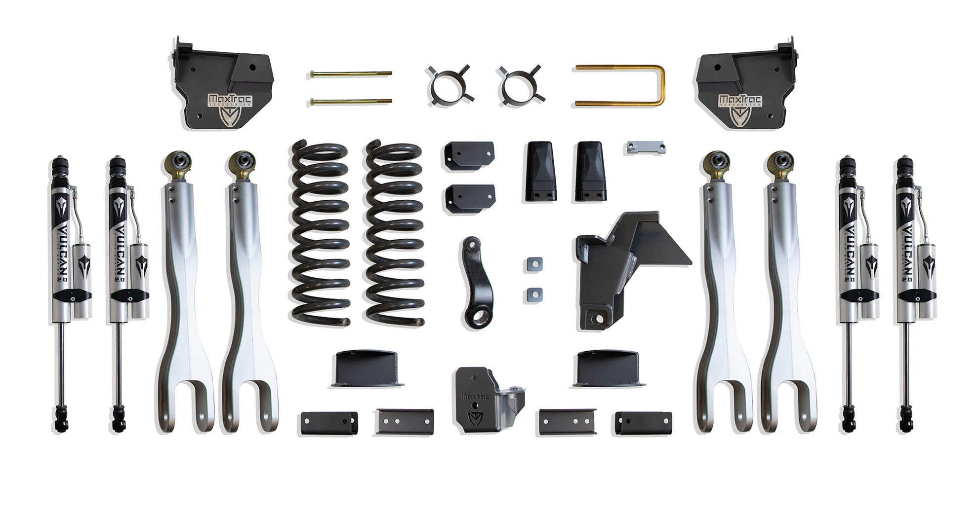 MaxTrac Suspension 2019-2024 Dodge Ram 2500 4WD 6" Lift Kit With 4-Links Vulcan Reservoir Shocks K947463VRLA