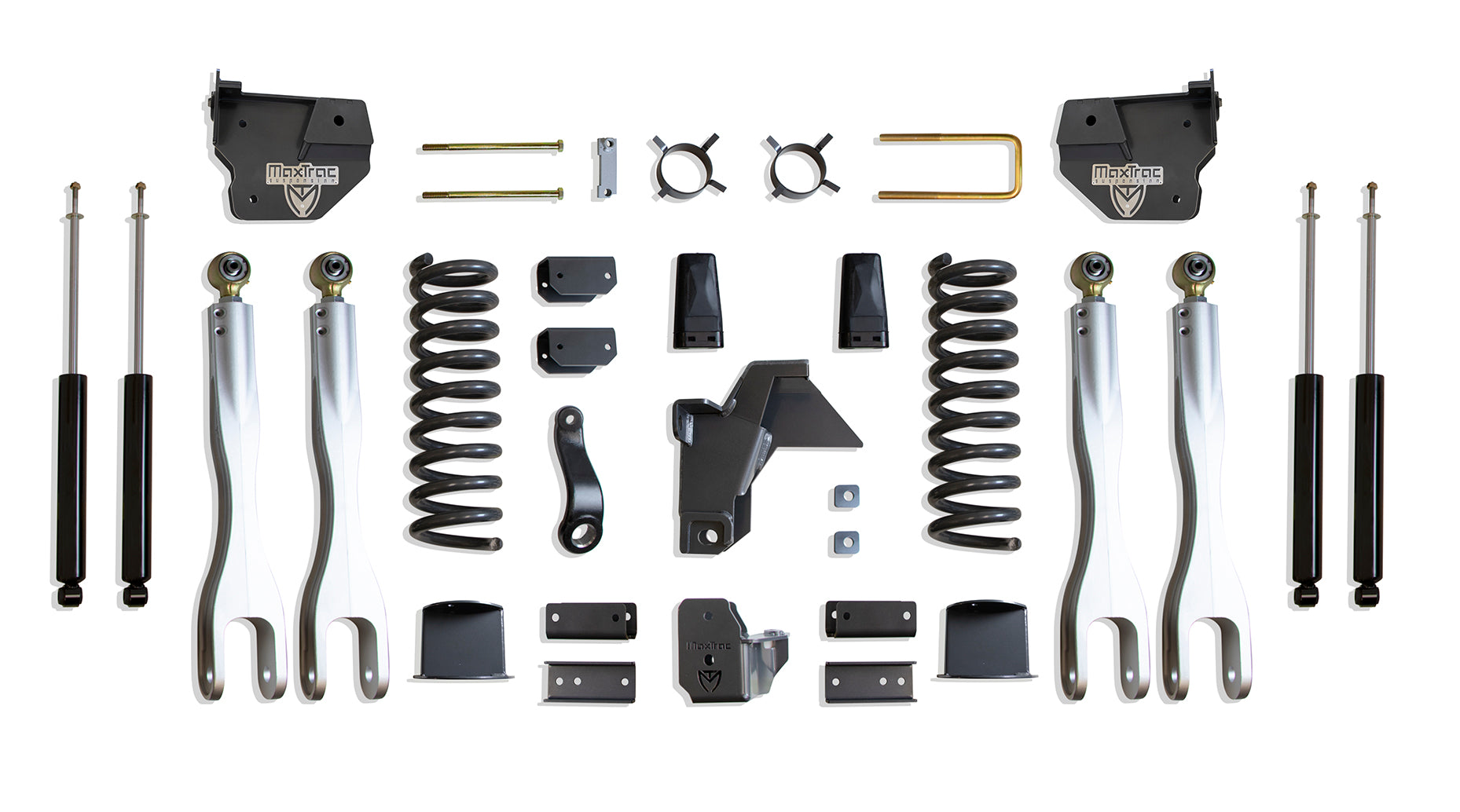 MaxTrac Suspension 2019-2024 Dodge Ram 2500 4WD Diesel 8" Lift Kit With 4-Links Max Trac Shocks Factory Rear Air Ride K947485LA
