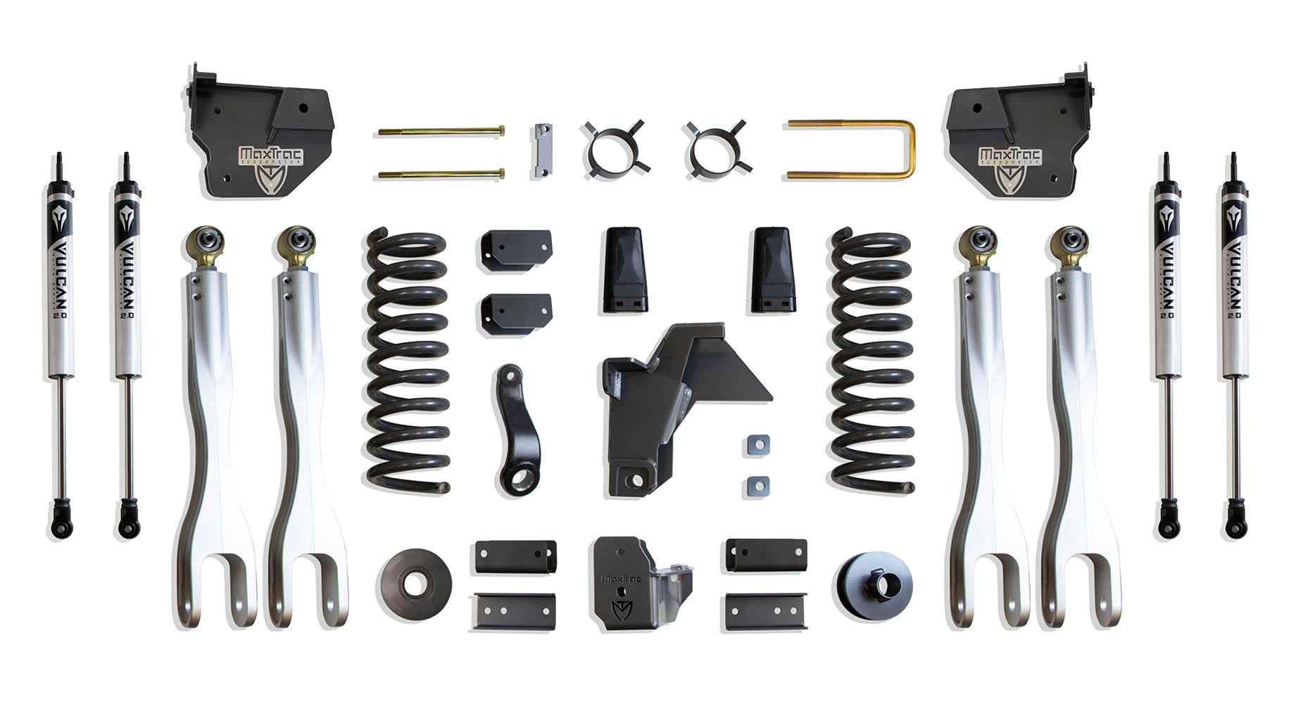 MaxTrac Suspension 2019-2024 Dodge Ram 2500 4WD 8" Lift Kit With 4-Links Vulcan Shocks K947485VL