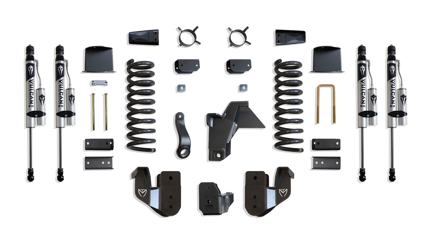 MaxTrac Suspension 2019-2024 Dodge Ram 2500 4WD 8" Lift Kit Vulcan Reservoir Shocks K947485VRA