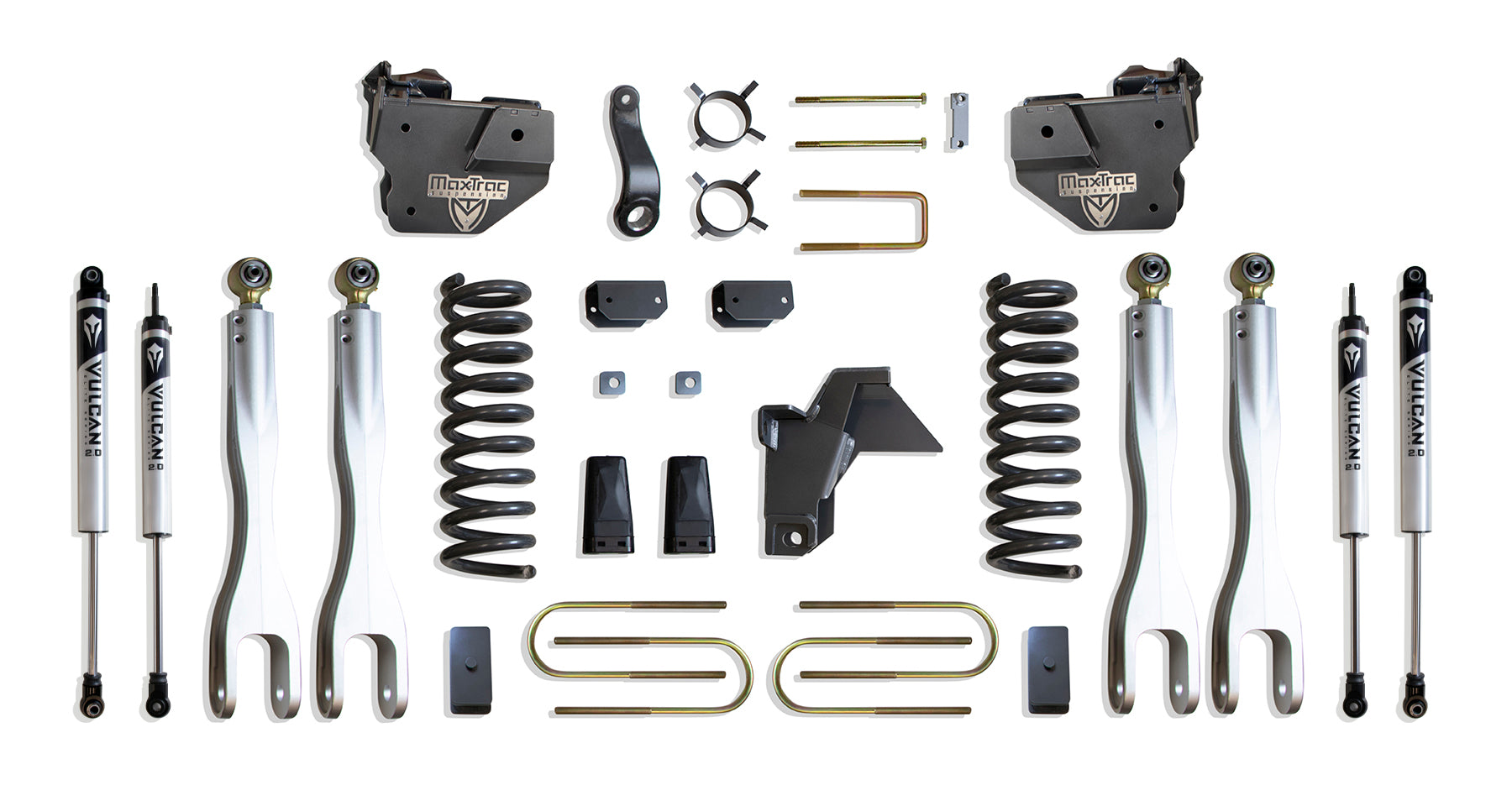 MaxTrac Suspension 2019-2024 Dodge Ram 3500 4WD 6" Lift Kit With 4-Links Vulcan Shocks K947563VL