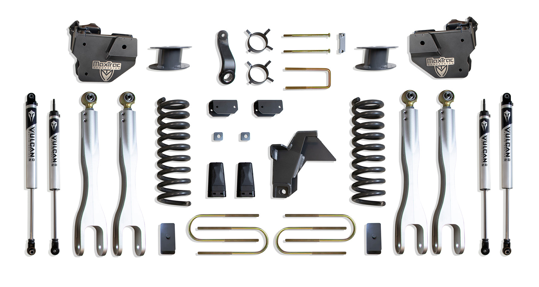 MaxTrac Suspension 2019-2024 Dodge Ram 3500 4WD 6" Lift Kit With 4-Links Vulcan Shocks K947563VLA