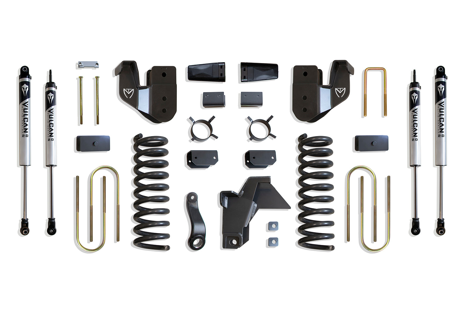 MaxTrac Suspension 2019-2024 Dodge Ram 3500 4WD 8" Lift Kit Vulcan Shocks K947585V