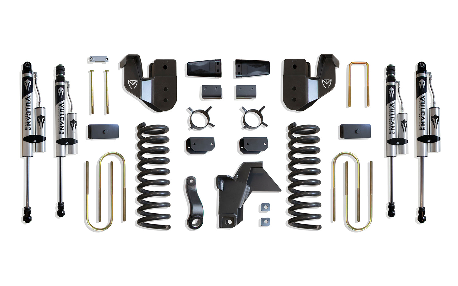 MaxTrac Suspension 2019-2024 Dodge Ram 3500 4WD 8" Lift Kit Vulcan Reservoir Shocks K947585VR