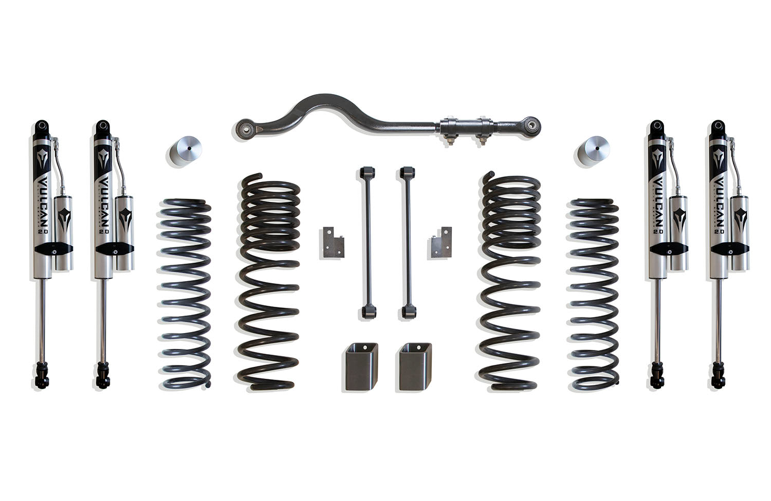 MaxTrac Suspension 2020-2024 Jeep Gladiator 4WD 4.5" Lift Kit With Vulcan Series Reservoir Shocks K949942VR