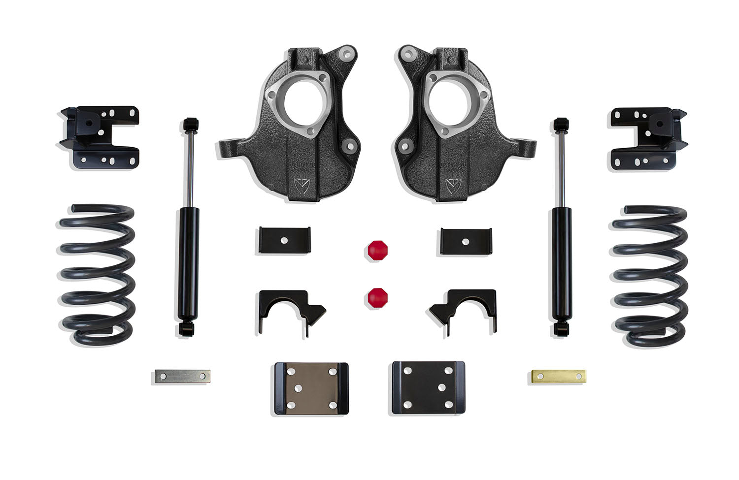 MaxTrac Suspension 2016-2019 Chevrolet Silverado GMC Sierra 1500 2WD 4WD Lowering Kit With Extra/Crew Cab Coils 3"/5" Drop Height KC331535-6