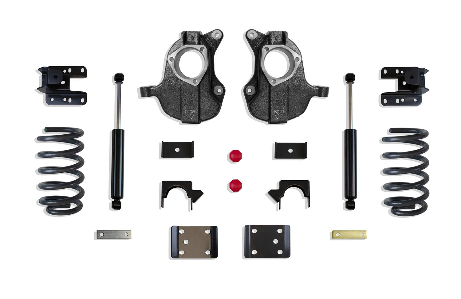 MaxTrac Suspension 2016-2019 Chevrolet Silverado GMC Sierra 1500 2WD 4WD Lowering Kit With Single Cab Coils 3"/5" Drop Height KC331535-8