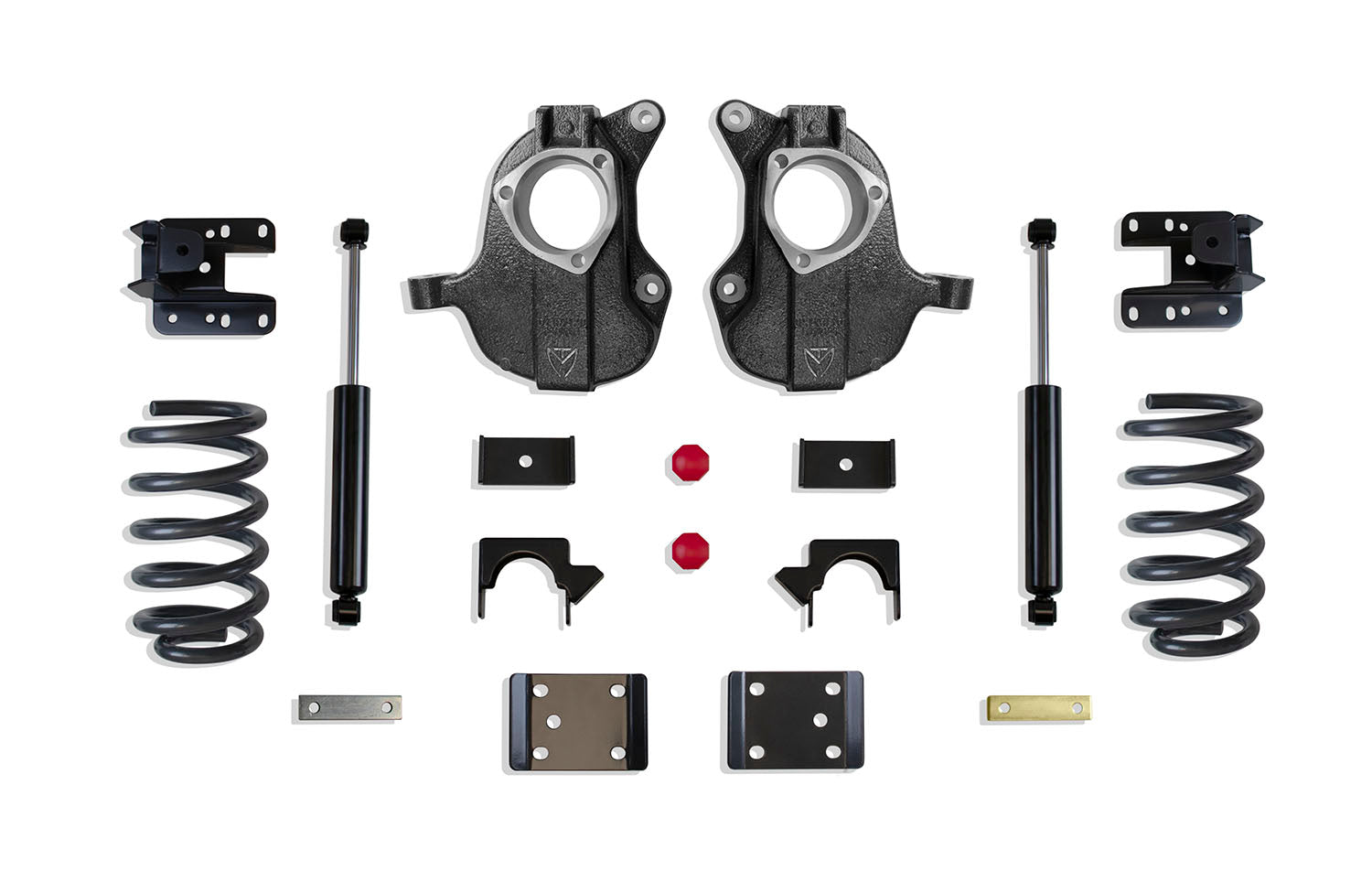 MaxTrac Suspension 2016-2019 Chevrolet Silverado GMC Sierra 1500 2WD 4WD Lowering Kit With Extra/Crew Cab Coils 4"/6" Drop Height KC331546-6