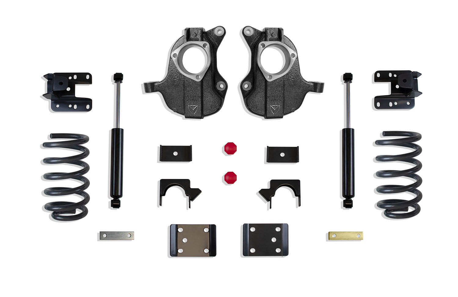 MaxTrac Suspension 2016-2019 Chevrolet Silverado GMC Sierra 1500 2WD 4WD Lowering Kit With Single Cab Coils 4"/6" Drop Height KC331546-8