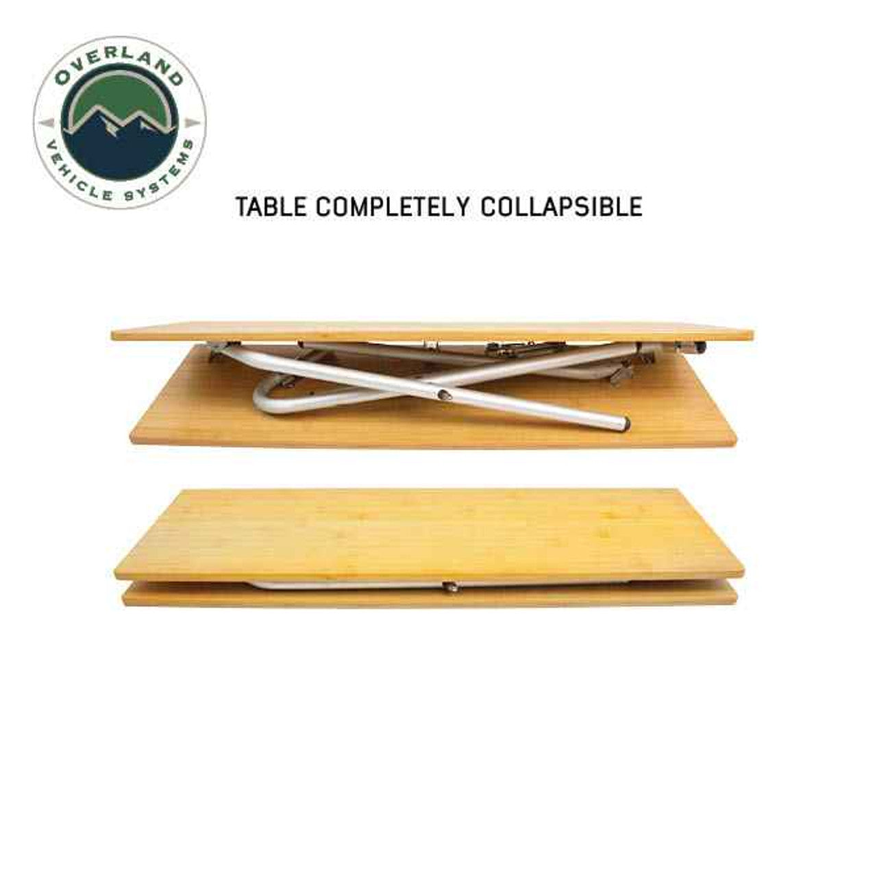 OVS Kick It Bi-Fold Camp Table Wood Base & Storage Bag 30100031