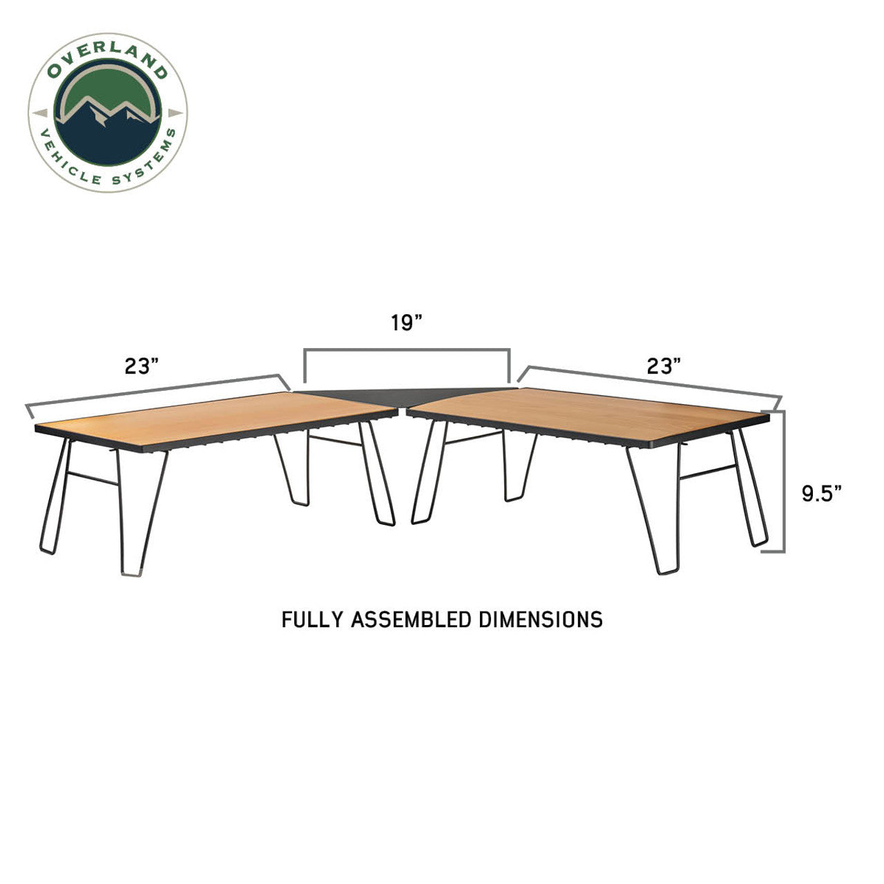 OVS Kick It Camp Table Wood Base & Storage Bag 30100030