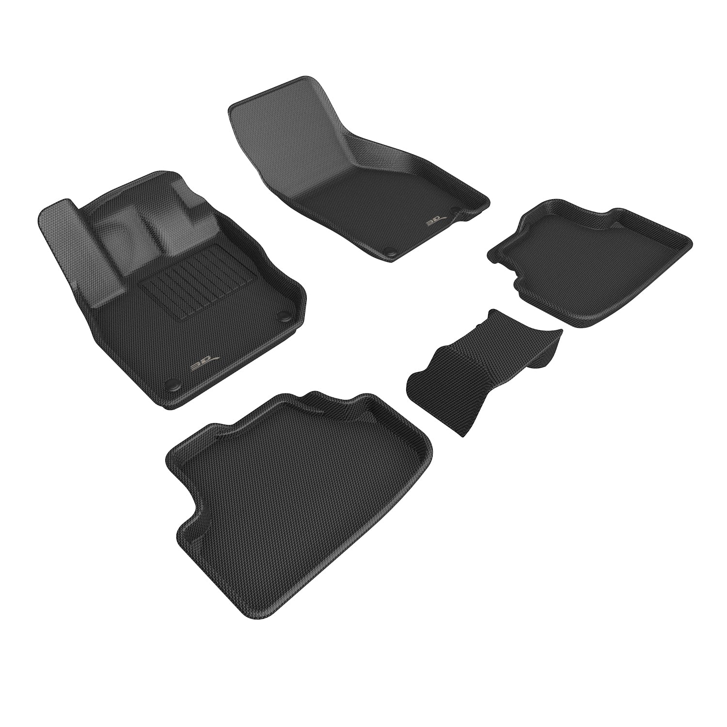 3D Maxpider 2022-2026 Audi A3 S3 RS3 Sedan Kagu Black 1st 2nd Rows Floor Mats L1AD06801509