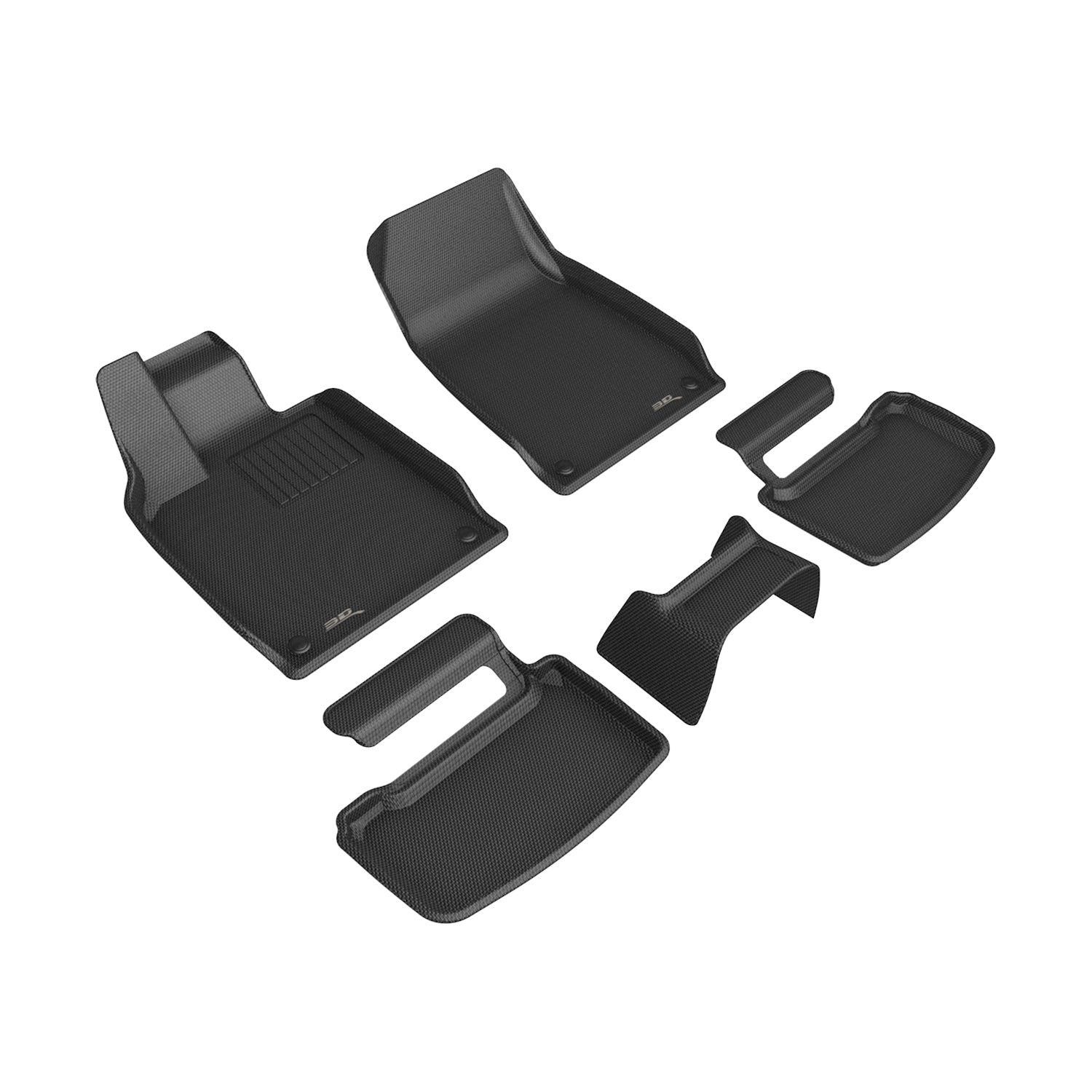 3D Maxpider 2022-2024 Audi E-Tron Gt Kagu Black 1st 2nd Row Floor Mat L1AD07701509