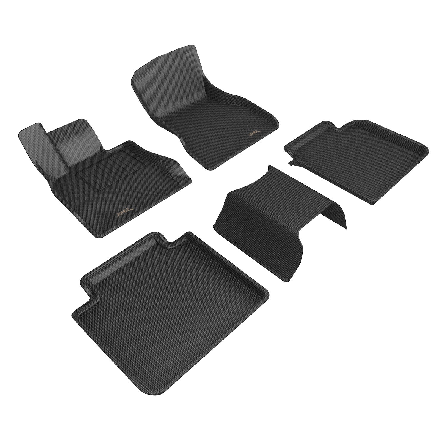 3D Maxpider 2023-2024 Bmw I7 G70 Kagu Black 1st 2nd Row Floor Mat L1BM13601509