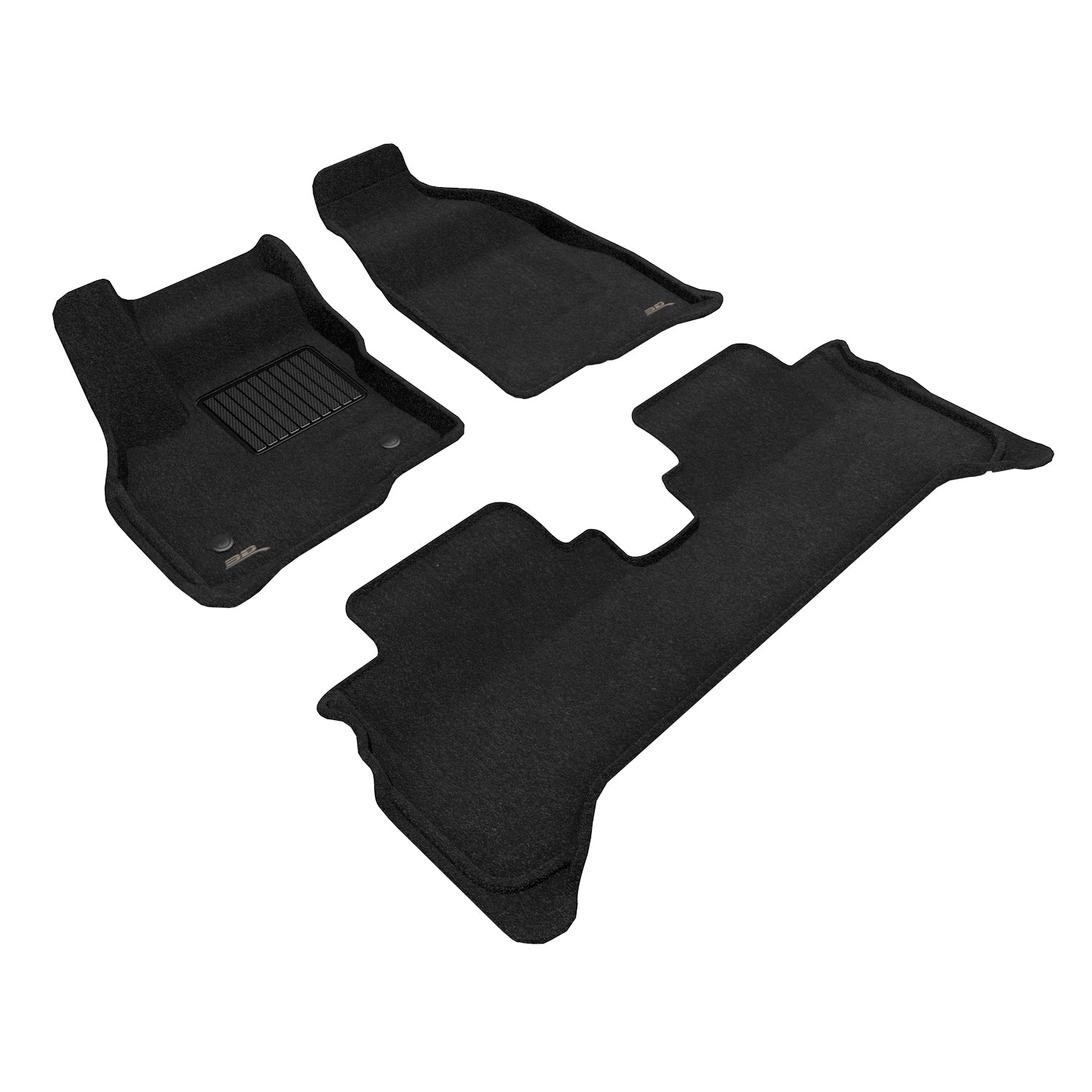 3D Maxpider 2017-2023 Chevrolet Bolt EV Elegant 1st Row 2nd Row Floor Mats Woven PP Black L1CH08704709