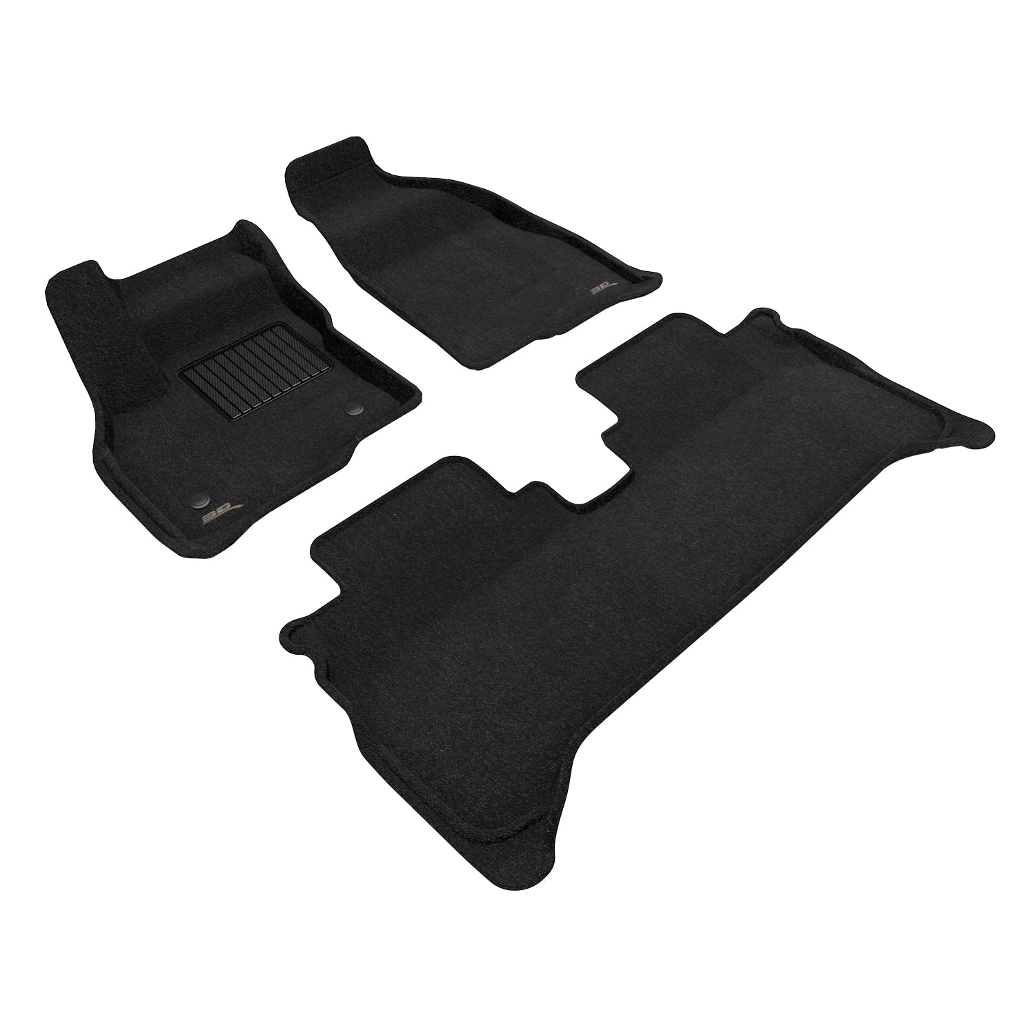 3D Maxpider 2022-2023 Chevrolet Bolt EUV Elegant 1st Row 2nd Row Floor Mats Woven PP Black L1CH09704709
