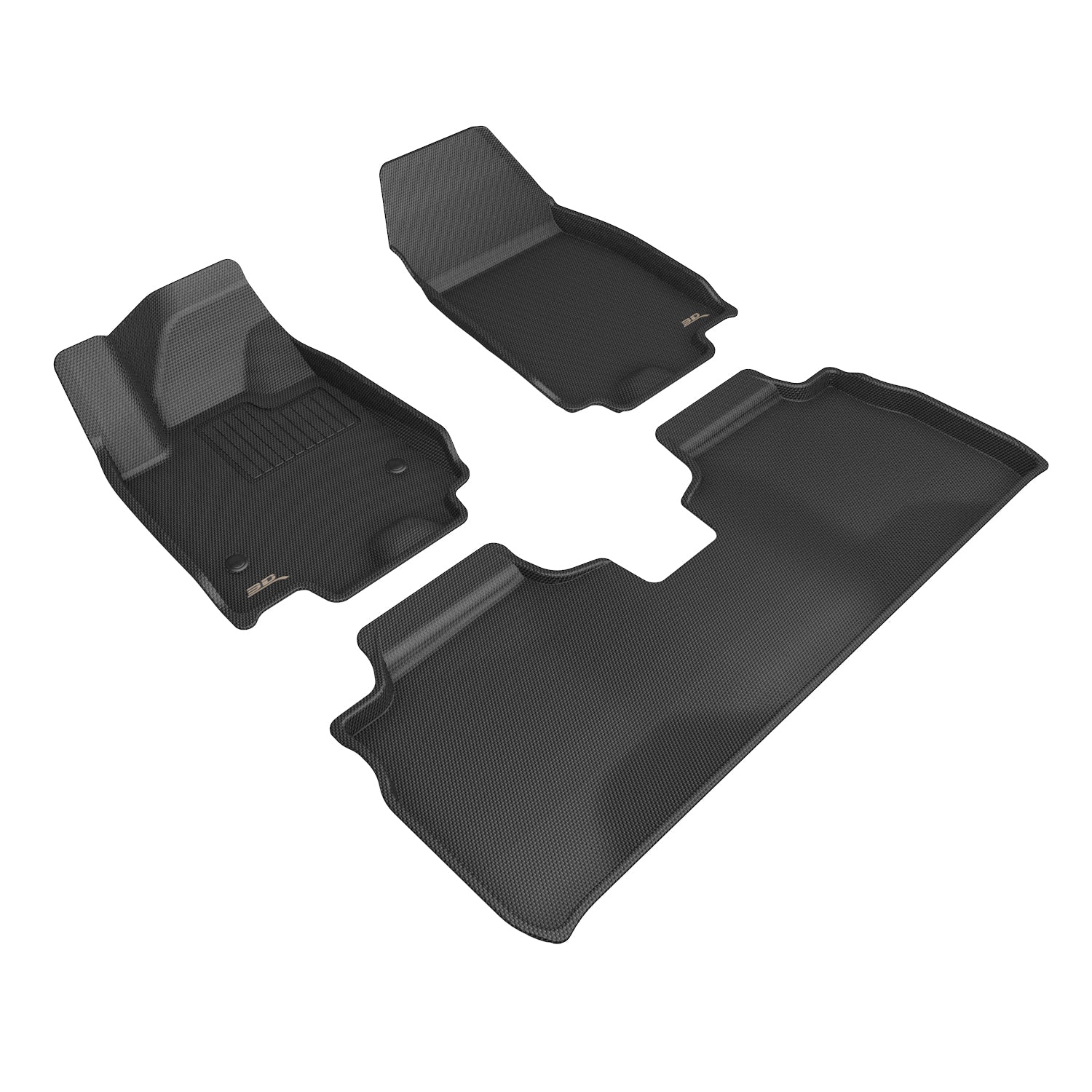 3D Maxpider 2024-2026 Chevrolet Equinox EV Kagu Black 1st 2nd Rows Floor Mats L1CH11801509