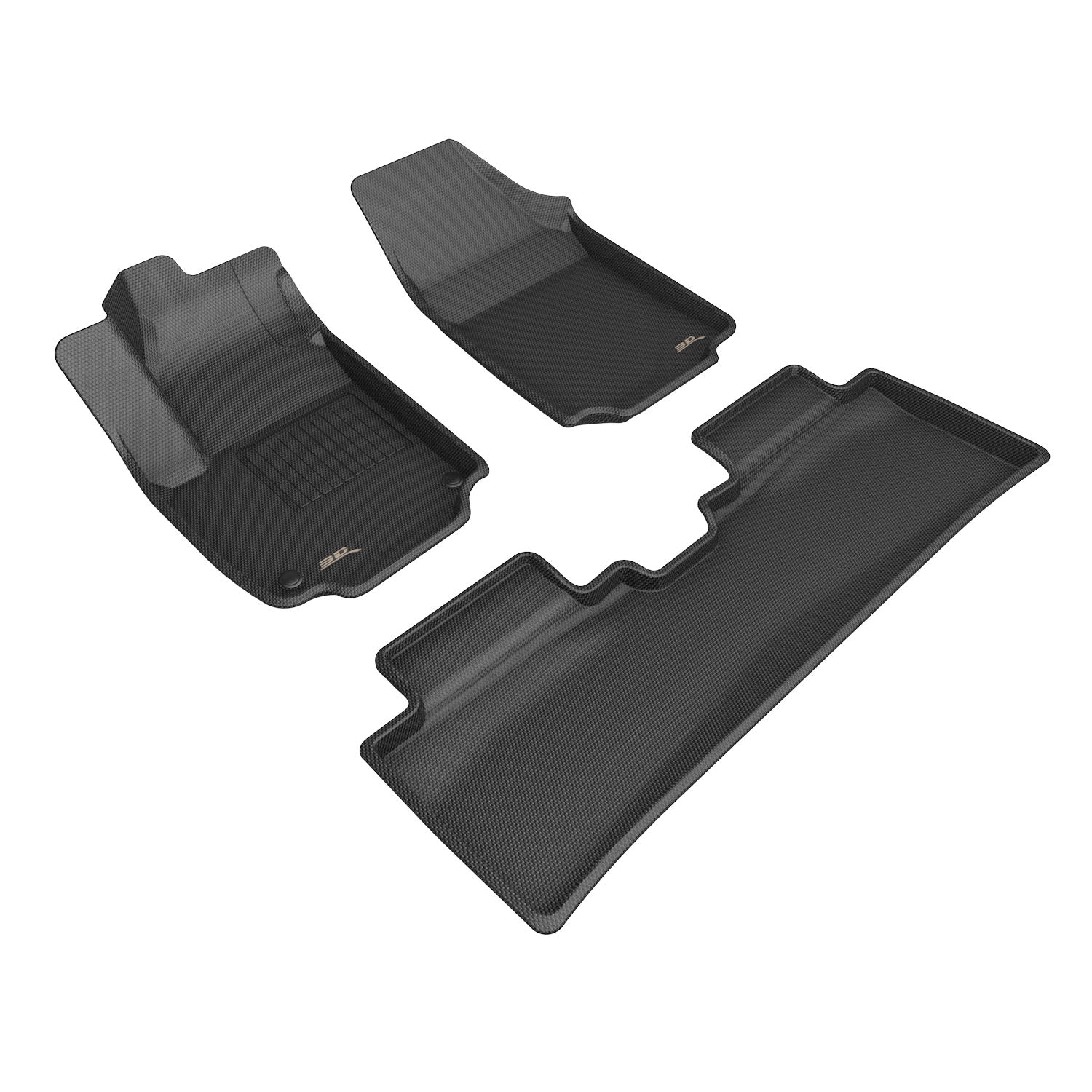 3D Maxpider 2025-2026 Chevrolet Equinox Gas Kagu Black 1st Rows Floor Mat L1CH11901509