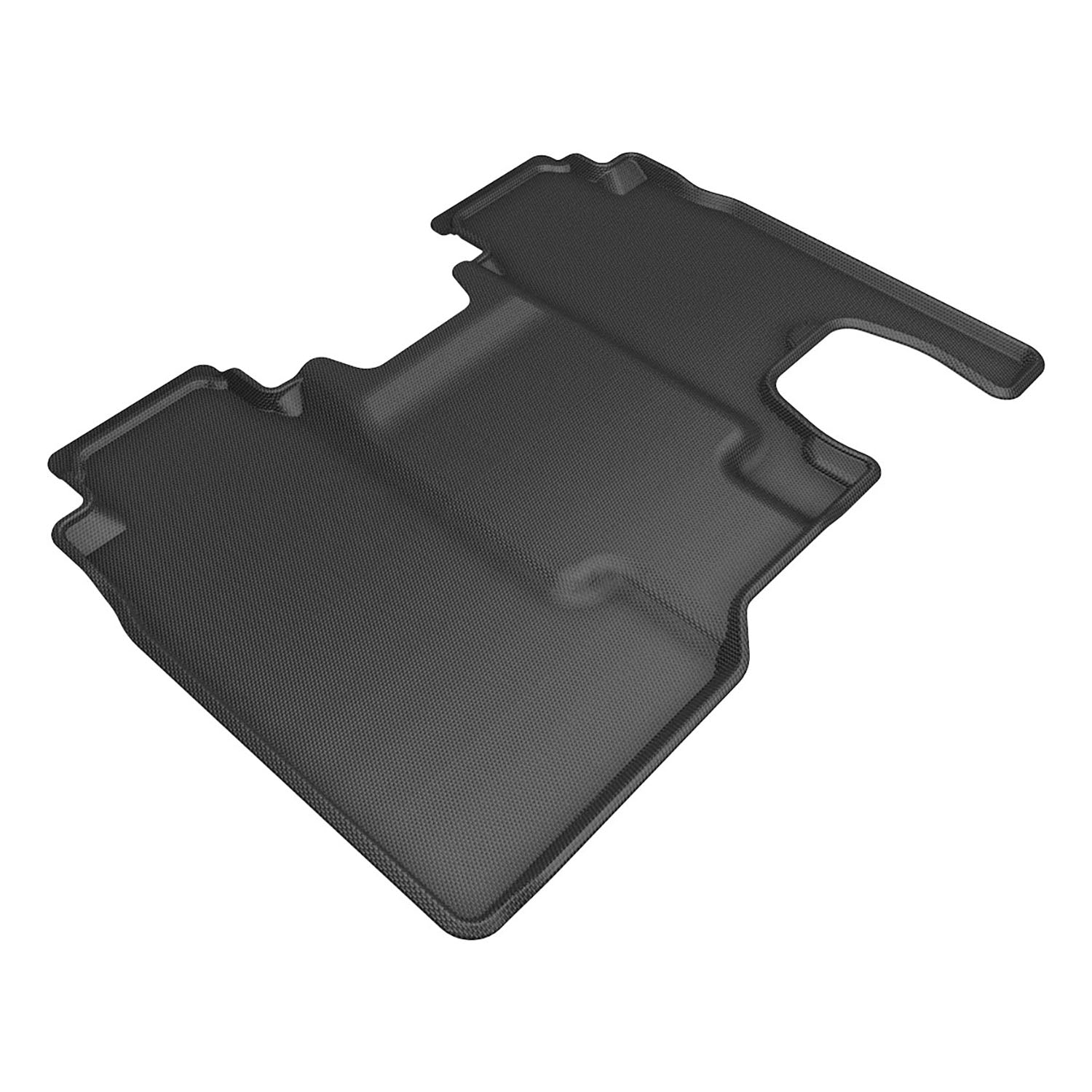 3D Maxpider 2024-2026 Chevrolet Silverado Ev GMC Sierra Ev Crew Cab Kagu Black 2nd Rows Floor Mat L1CH12121509