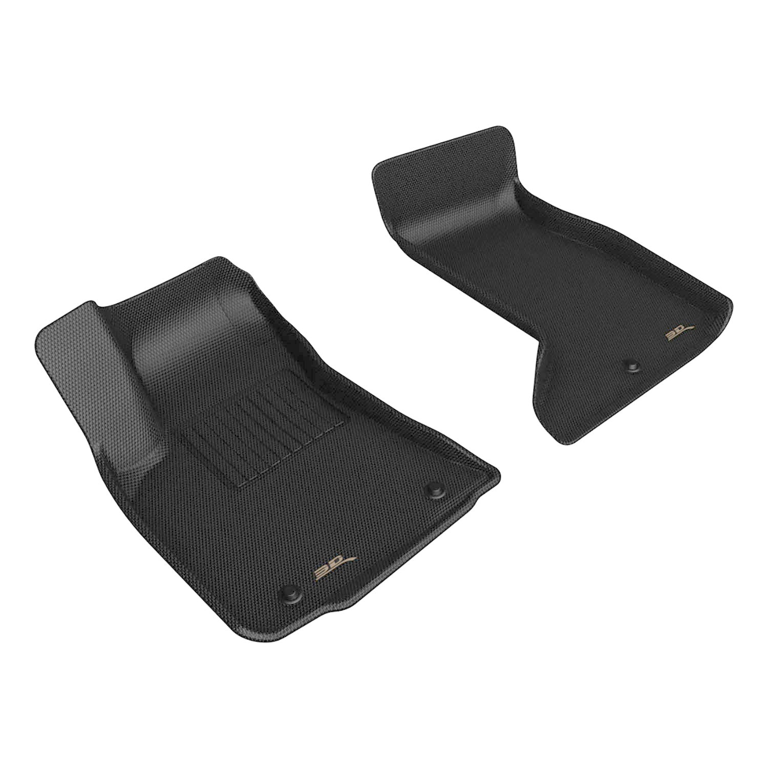 3D Maxpider 2017-2023 Dodge Challenger Awd Kagu Black 1st Rows Floor Mats L1DG02911509