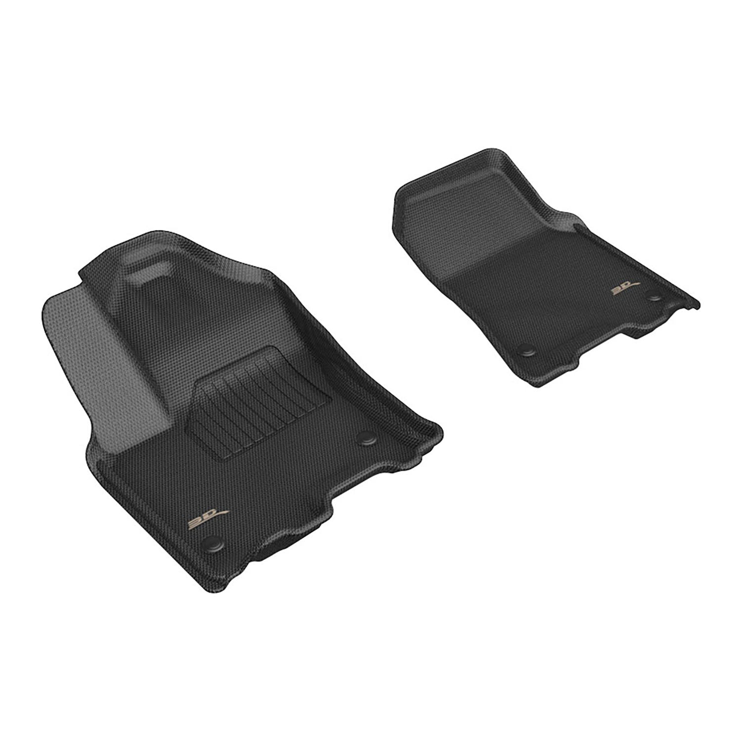 3D Maxpider 2025 Dodge Ram 1500 Crew Cab Kagu Black 1st Row Floor Mats L1DG04111509