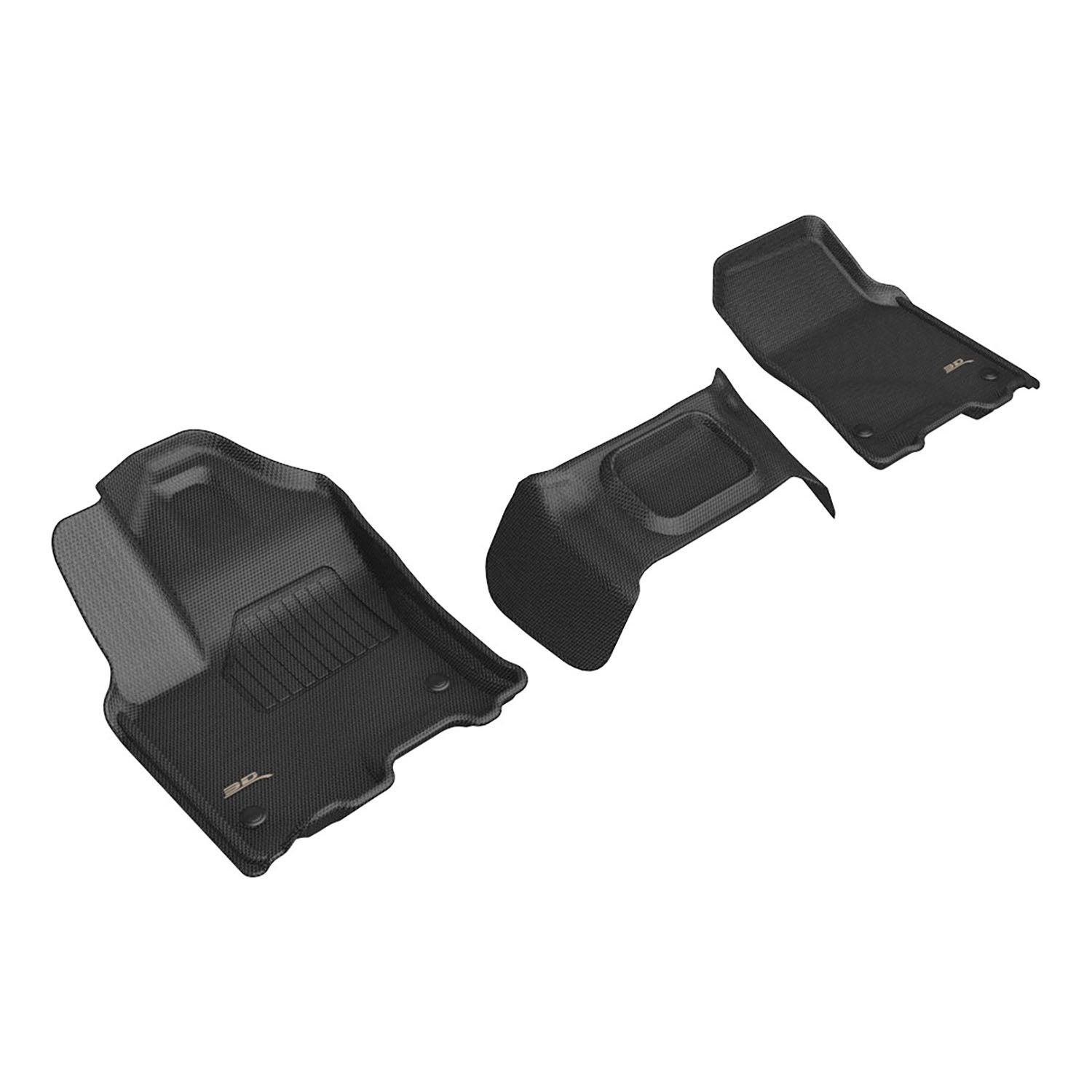3D Maxpider 2025-2026 Dodge Ram 1500 Crew Cab Bench Seats Kagu Black 1st Rows Floor Mats L1DG04211509