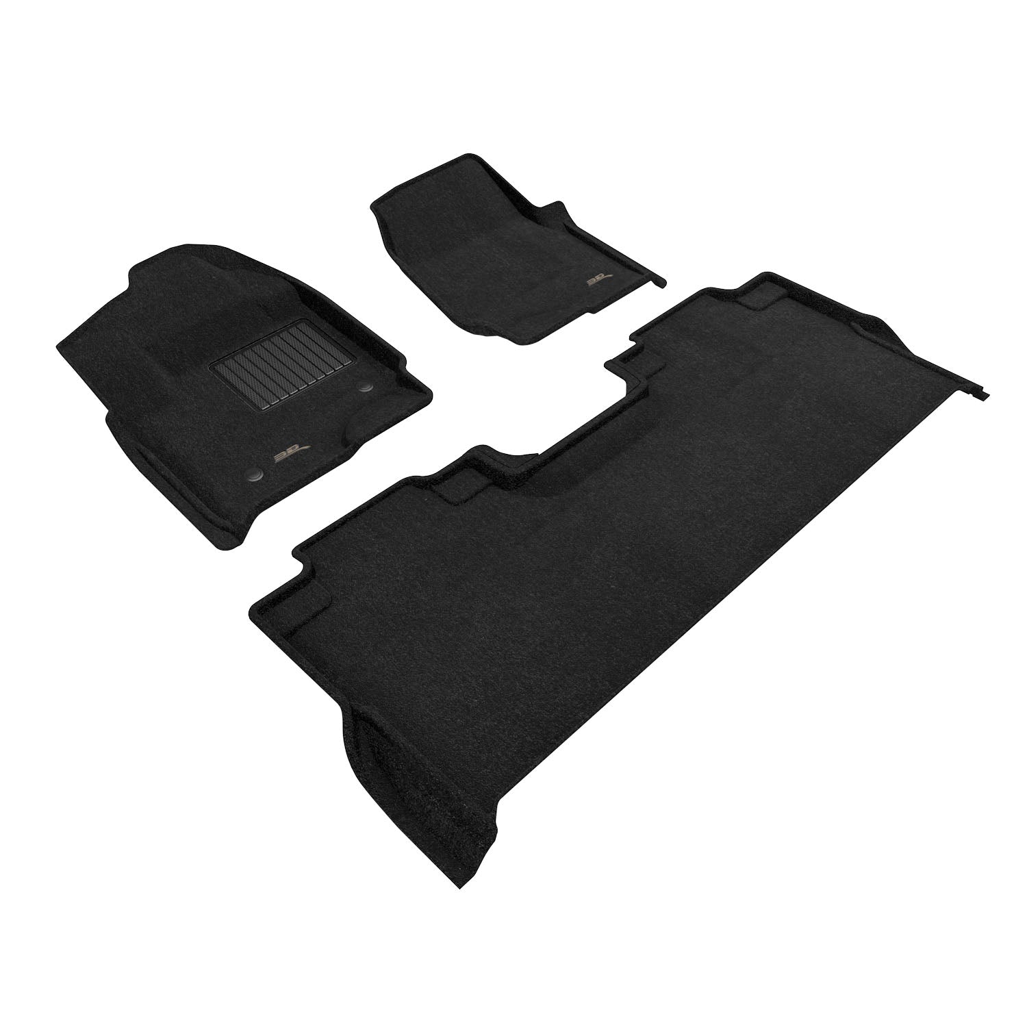 3D Maxpider 2023-2025 Ford F-250 F-350 F-450 Crew Cab Bucket Seats Elegant Black 1st Row 2nd Row With Under Seat Storage Floor Mats L1FR16504709