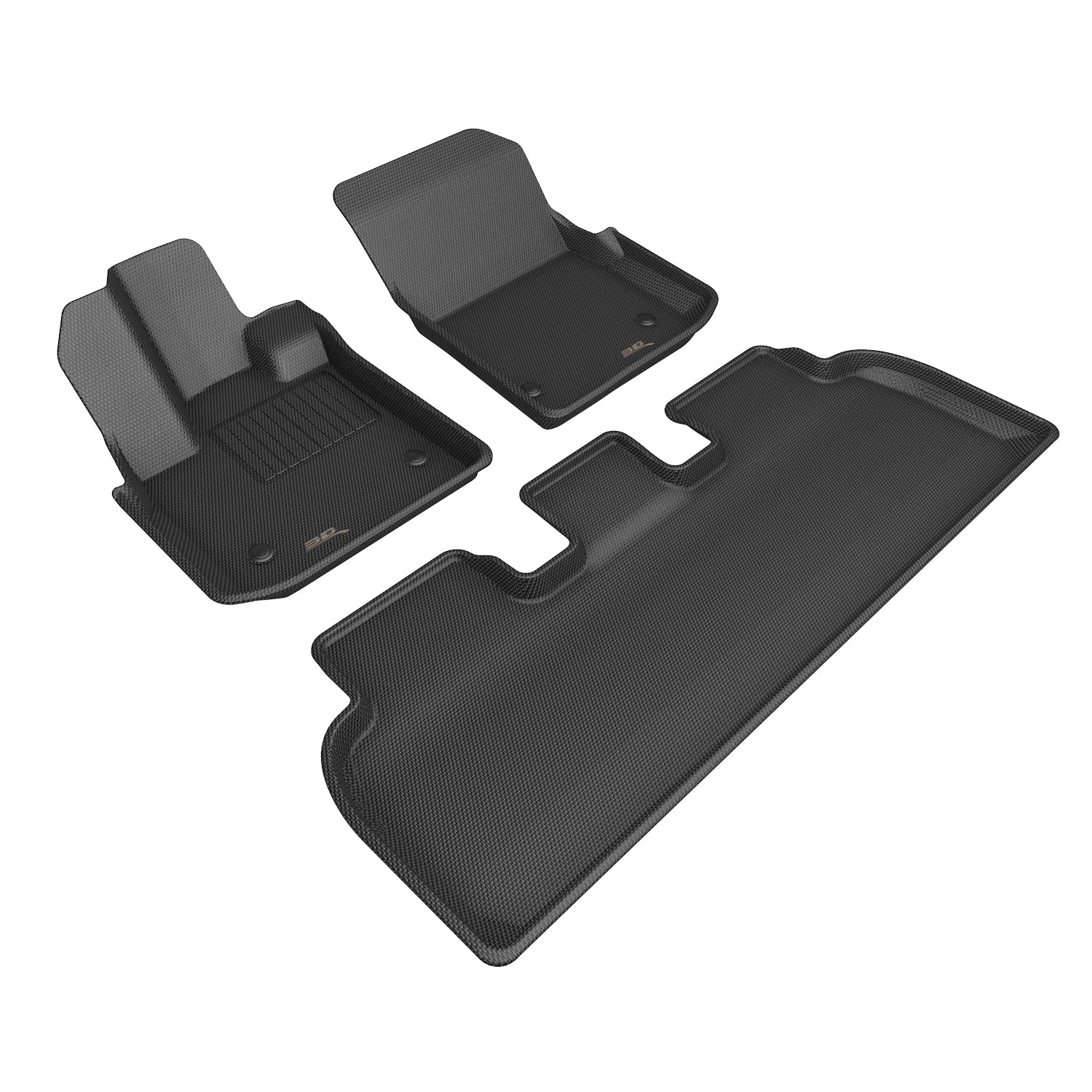 3D Maxpider 2024 Fisker Ocean Kagu Black 1st 2nd Row Floor Mat L1FS00101509