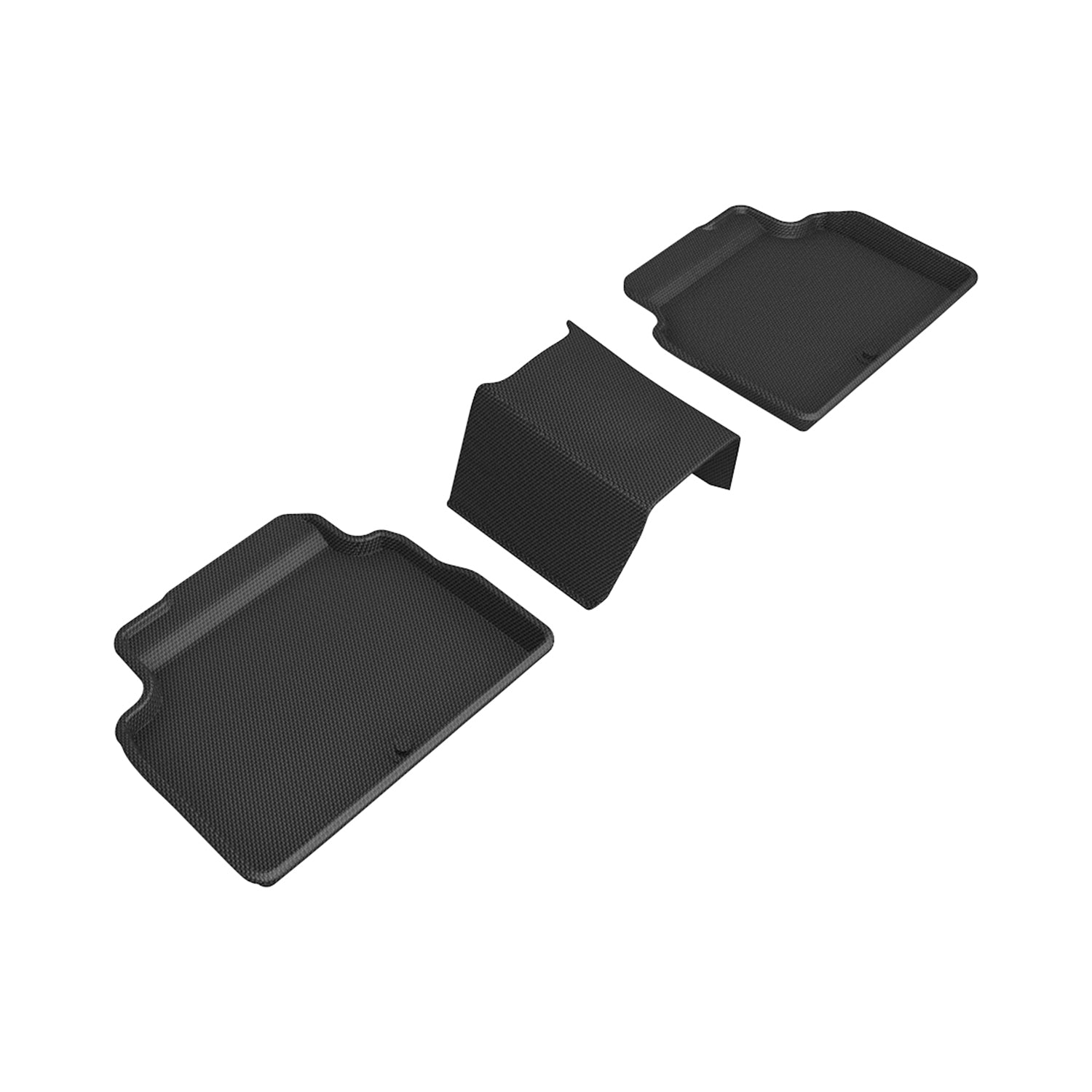 3D Maxpider 2021-2024 Genesis G80 Kagu Black 2nd Rows Floor Mats L1GS00621509