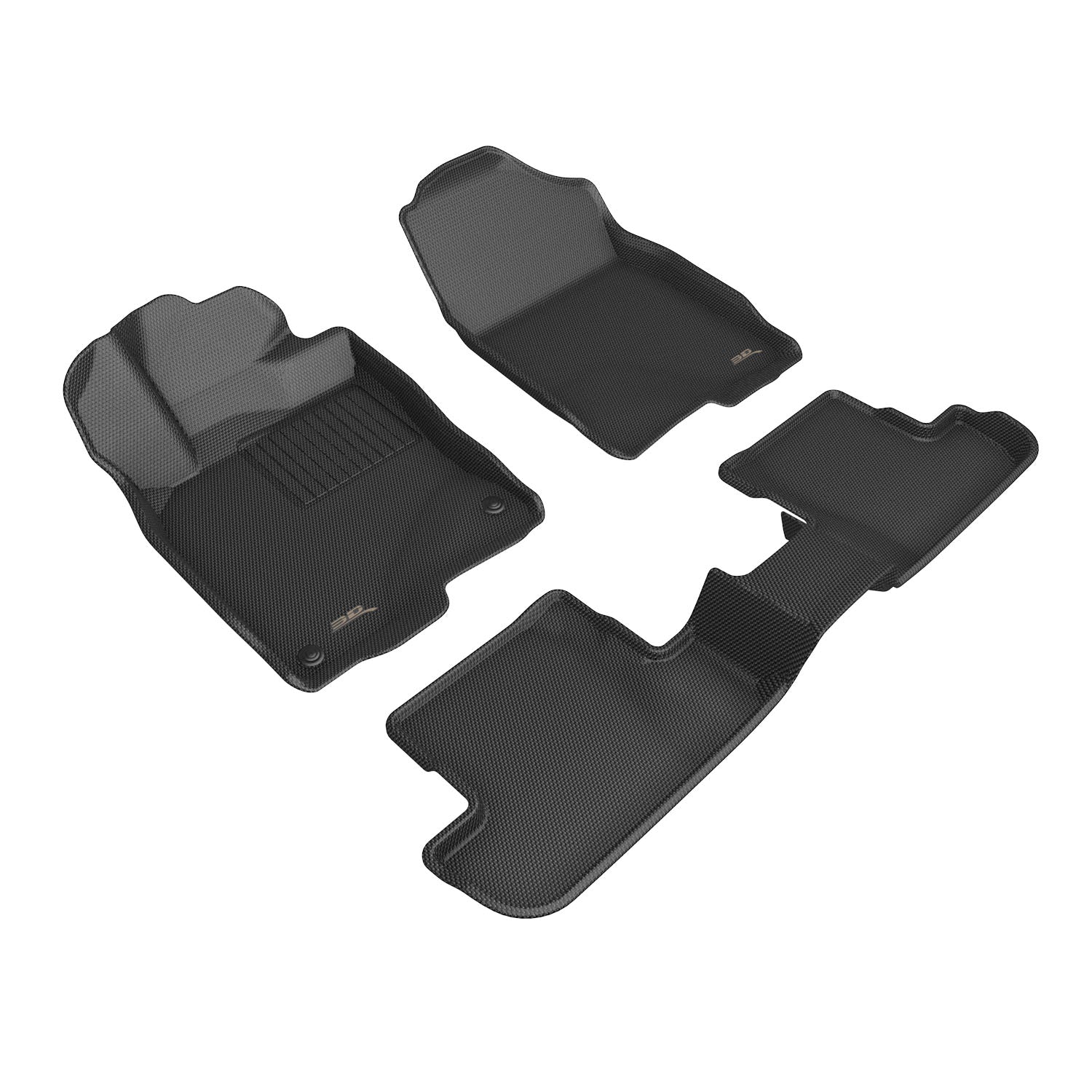 3D Maxpider 2026 Honda Prelude Kagu Black 1st 2nd Rows Floor Mats L1HD11101509