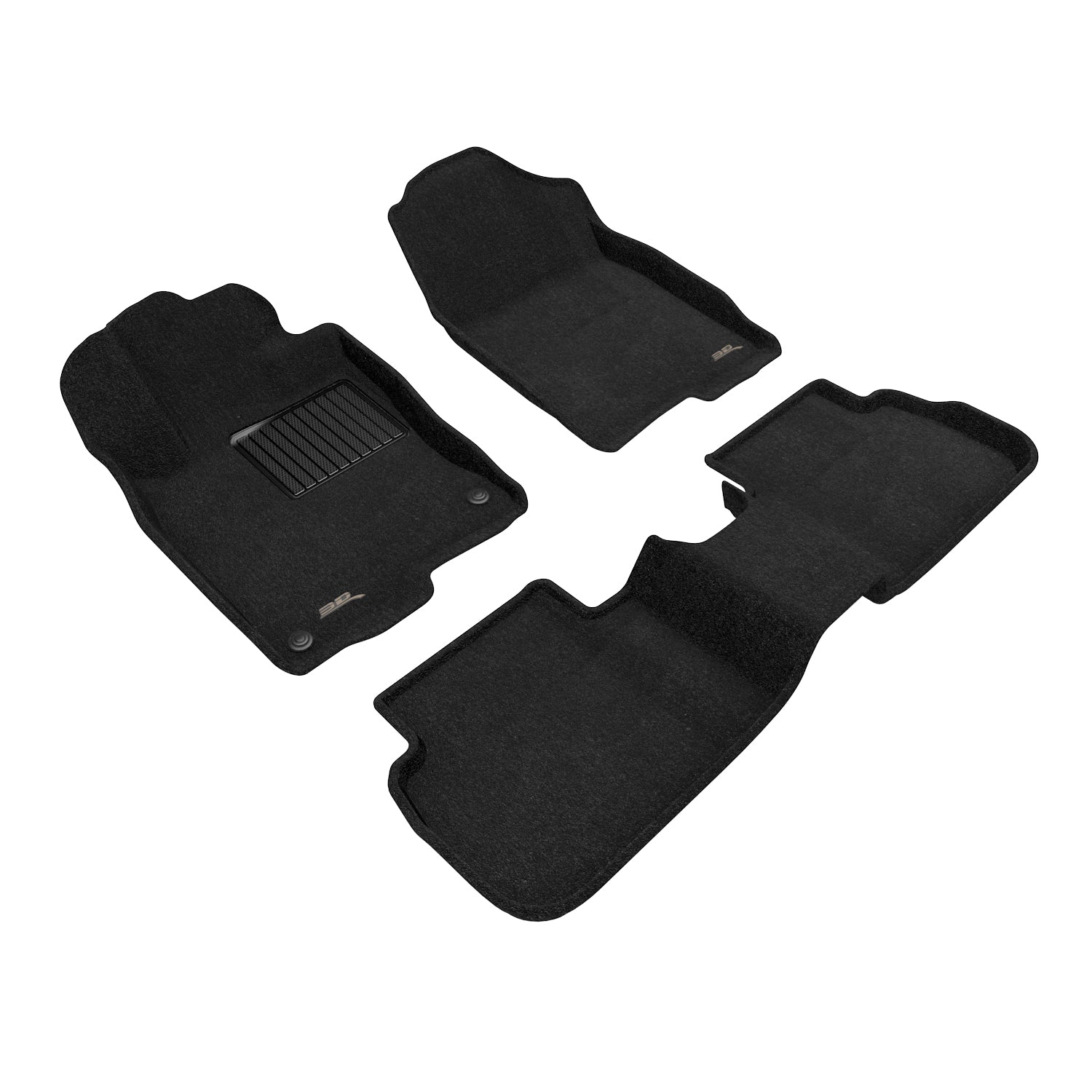 3D Maxpider 2022-2025 Honda Civic With 2nd Row Usb Charging Port Elegant Black 1st 2nd Row Floor Mat L1HD11904709