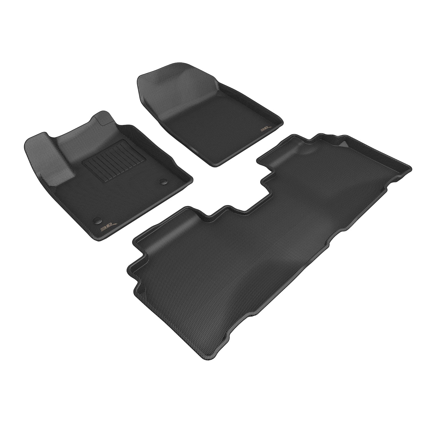 3D Maxpider 2024-2025 Honda Prologue Kagu Black 1st 2nd Row Floor Mat L1HD14201509