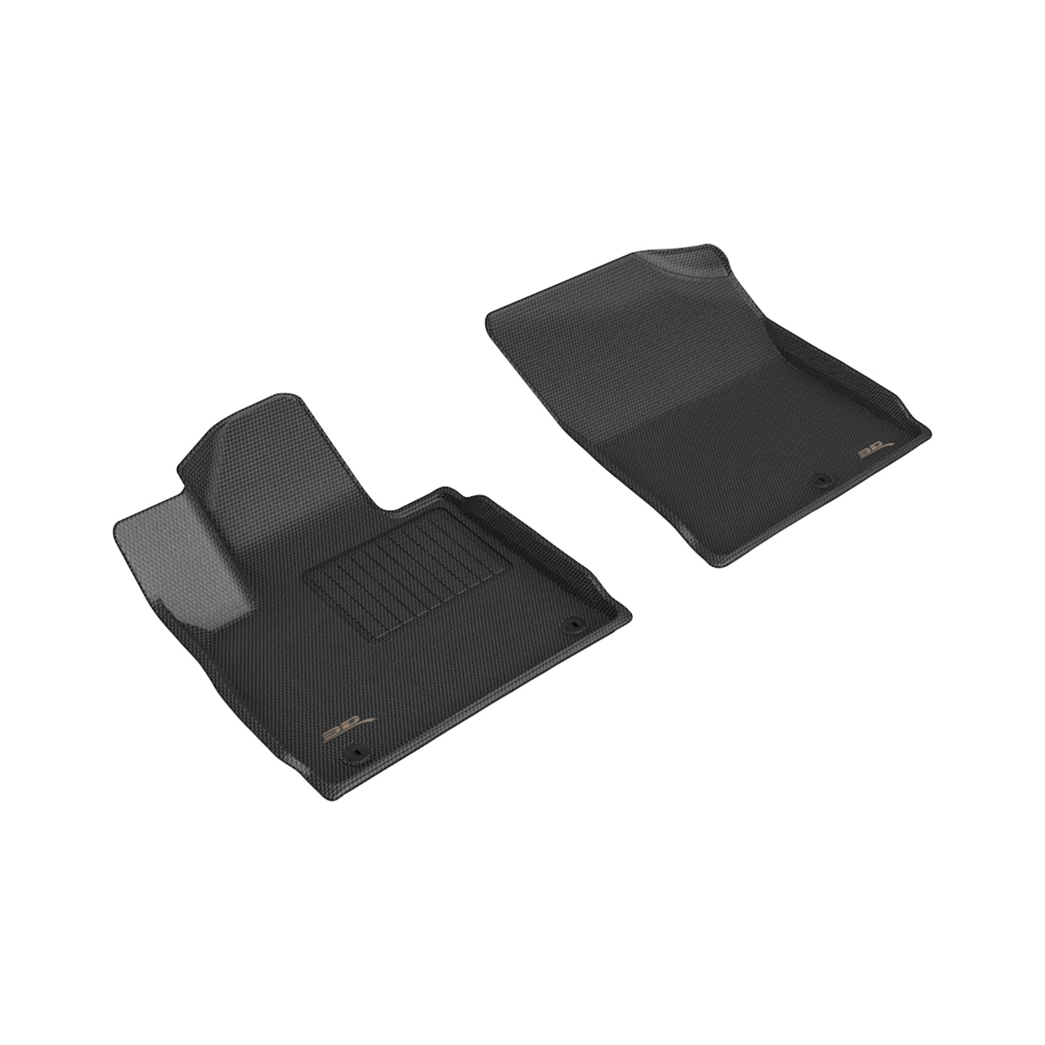 3D Maxpider 2021-2023 Hyundai Santa Fe Gas Kagu Black 1st Row Floor Mat L1HY11711509