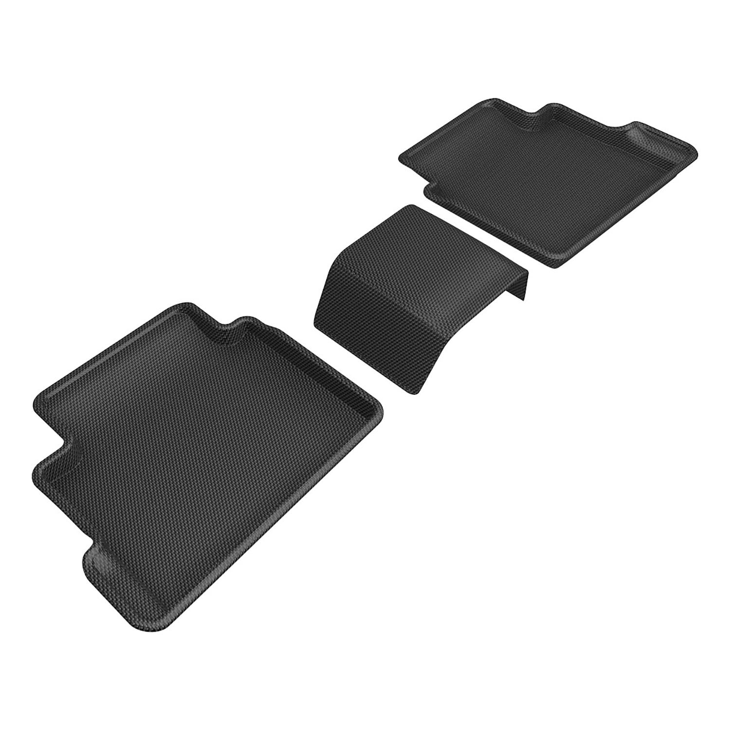 3D Maxpider 2024-2025 Hyundai Kona Kagu Black 2nd Row Floor Mats L1HY14121509