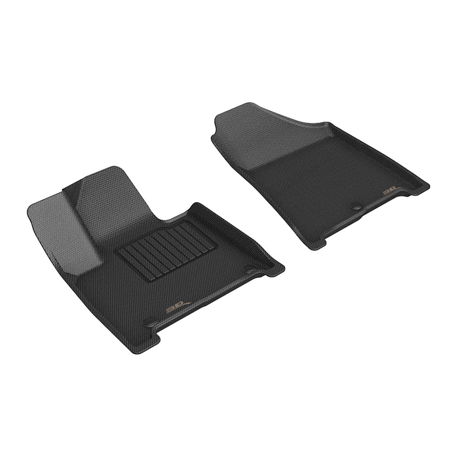 3D Maxpider 2024-2025 Hyundai Santa Fe Hybrid Kagu Black 1st Row Floor Mat L1HY14611509