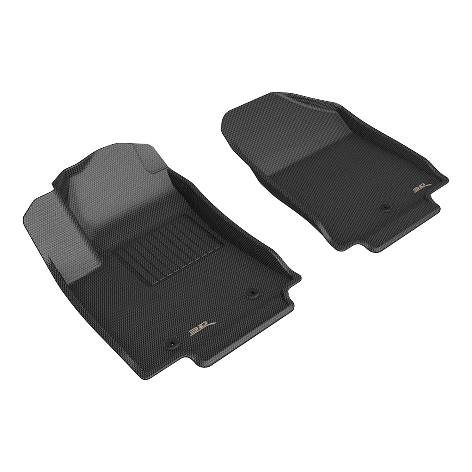 3D Maxpider 2024-2025 Hyundai Kona Electric Kagu Black 1st Row Floor Mats L1HY15811509