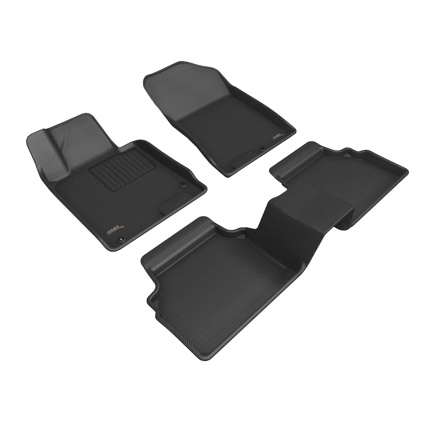 3D Maxpider 2024-2026 Hyundai Sonata Awd Kagu Black 1st 2nd Rows Floor Mat L1HY17601509