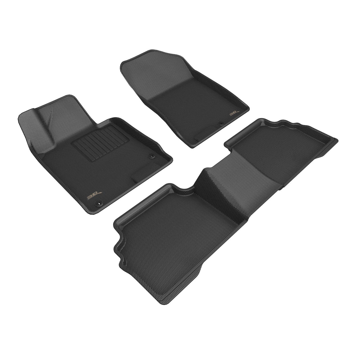 3D Maxpider 2023-2026 Hyundai Sonata Hybrid Kagu Black 1st 2nd Rows Floor Mats L1HY18001509