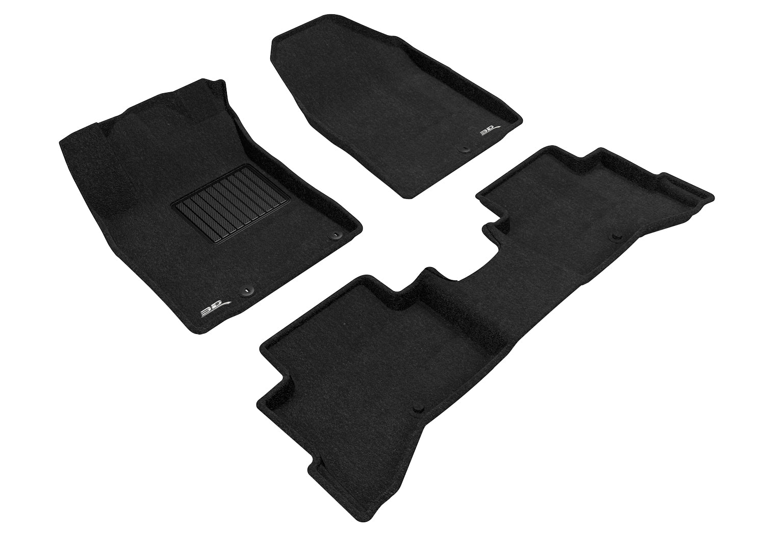 3D Maxpider 2017-2022 Kia Niro Black Elegant 1st 2nd Row Floor Mat L1KA04404709