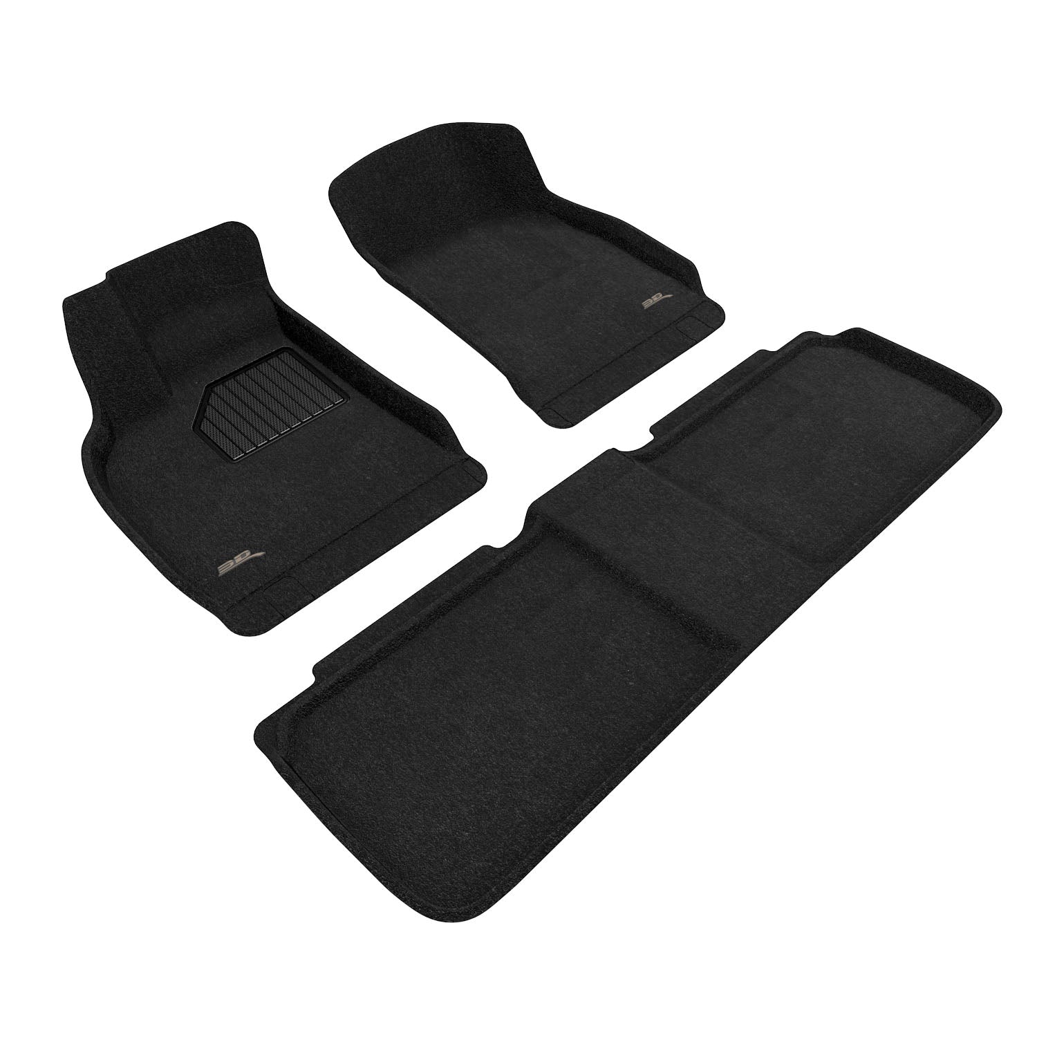 3D Maxpider 2022-2024 Lucid Air Elegant Black 1st Row 2nd Row Floor Mats L1LU00004709