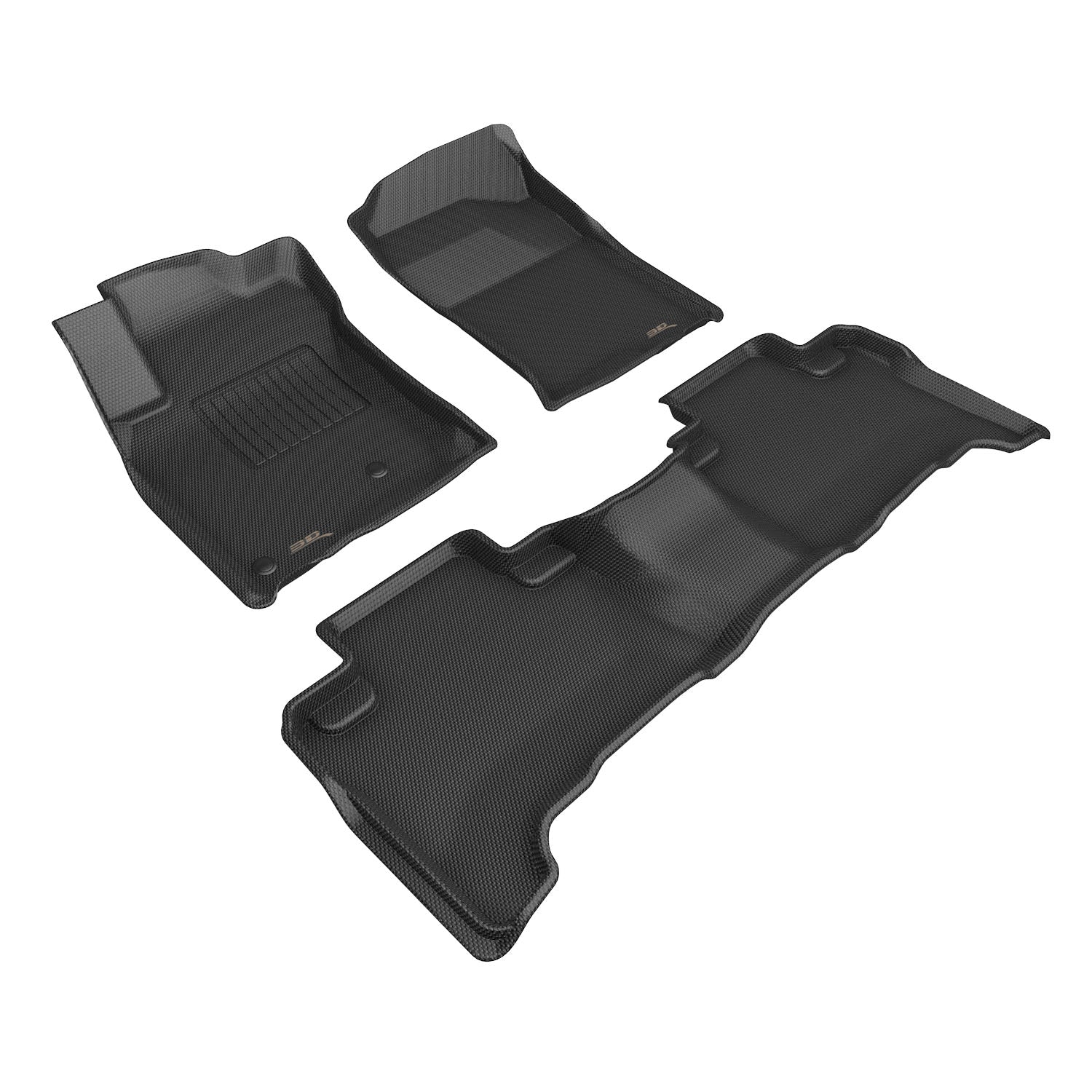 3D Maxpider 2003-2009 Lexus Gx 470 Kagu Black 1st 2nd Rows Floor Mat L1LX07901509