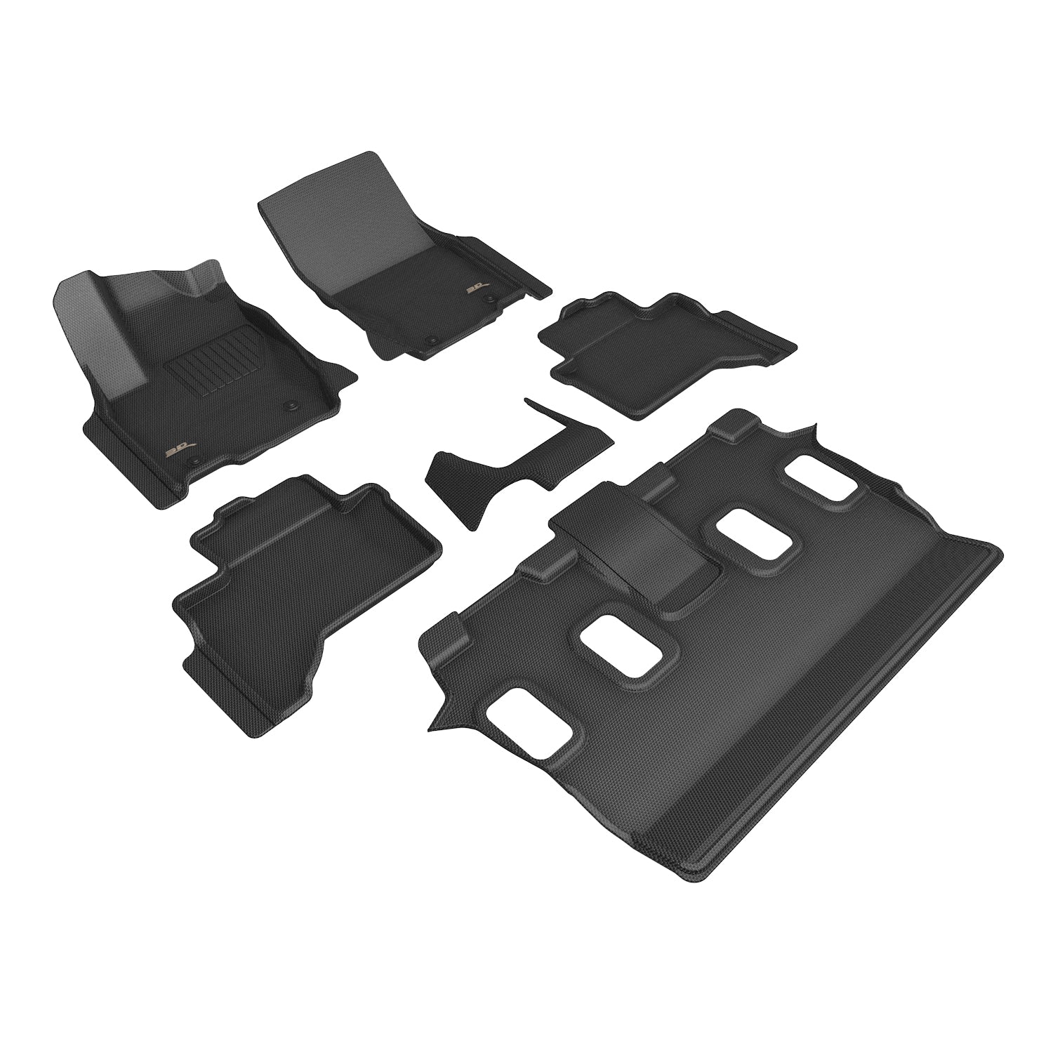3D Maxpider 2024 Lexus GX 5-Seat Kagu Black 1st 2nd Row Under 2Nd Row Liner Floor Mat L1LX08801509