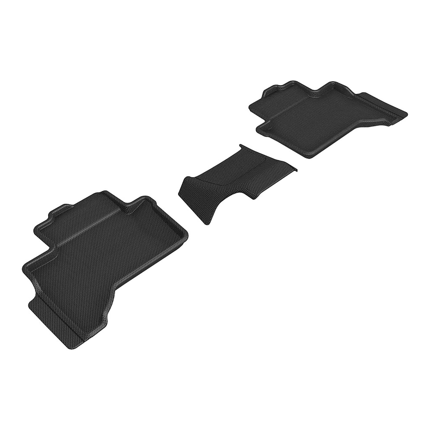 3D Maxpider 2024-2025 Lexus GX 7 Seat Trim For 2nd Row Cool Box Kagu Black 2nd Row Floor Mats L1LX09021509