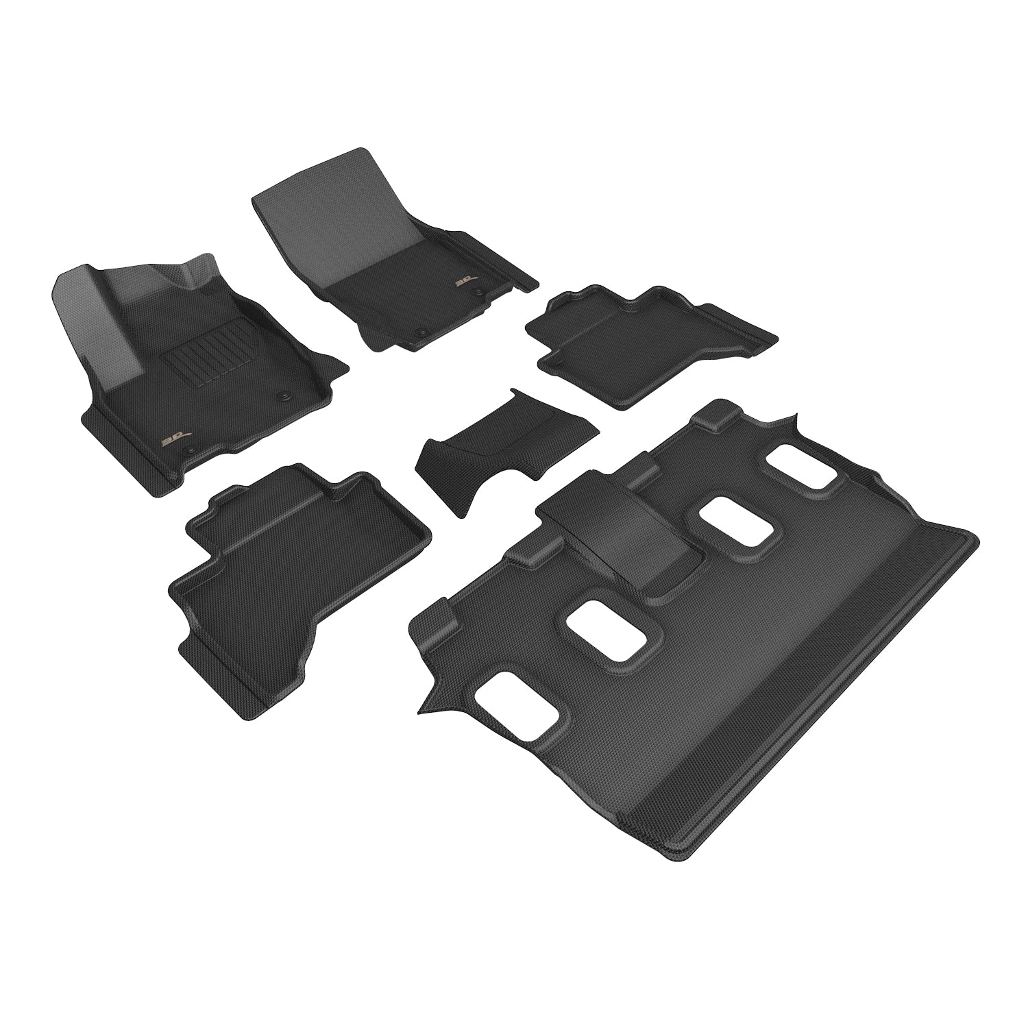 3D Maxpider 2024-2026 Lexus Gx 5-Seat Kagu Black 1st 2nd 3rd Rows No Cool Box Floor Mats L1LX09301509