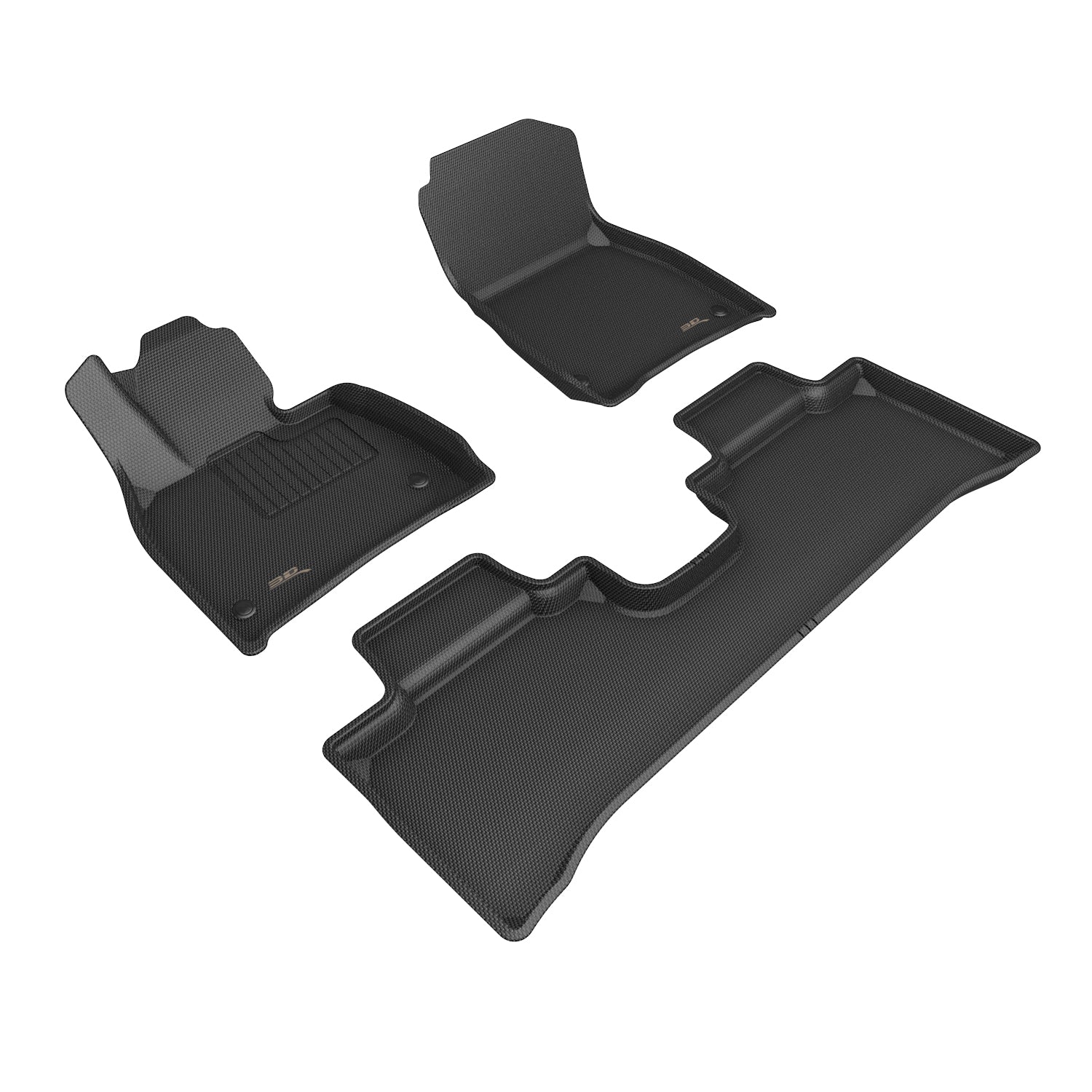 3D Maxpider 2023-2024 Mercedes-Benz EQE Suv X294 Kagu Black 1st 2nd Row Floor Mat L1MB18301509