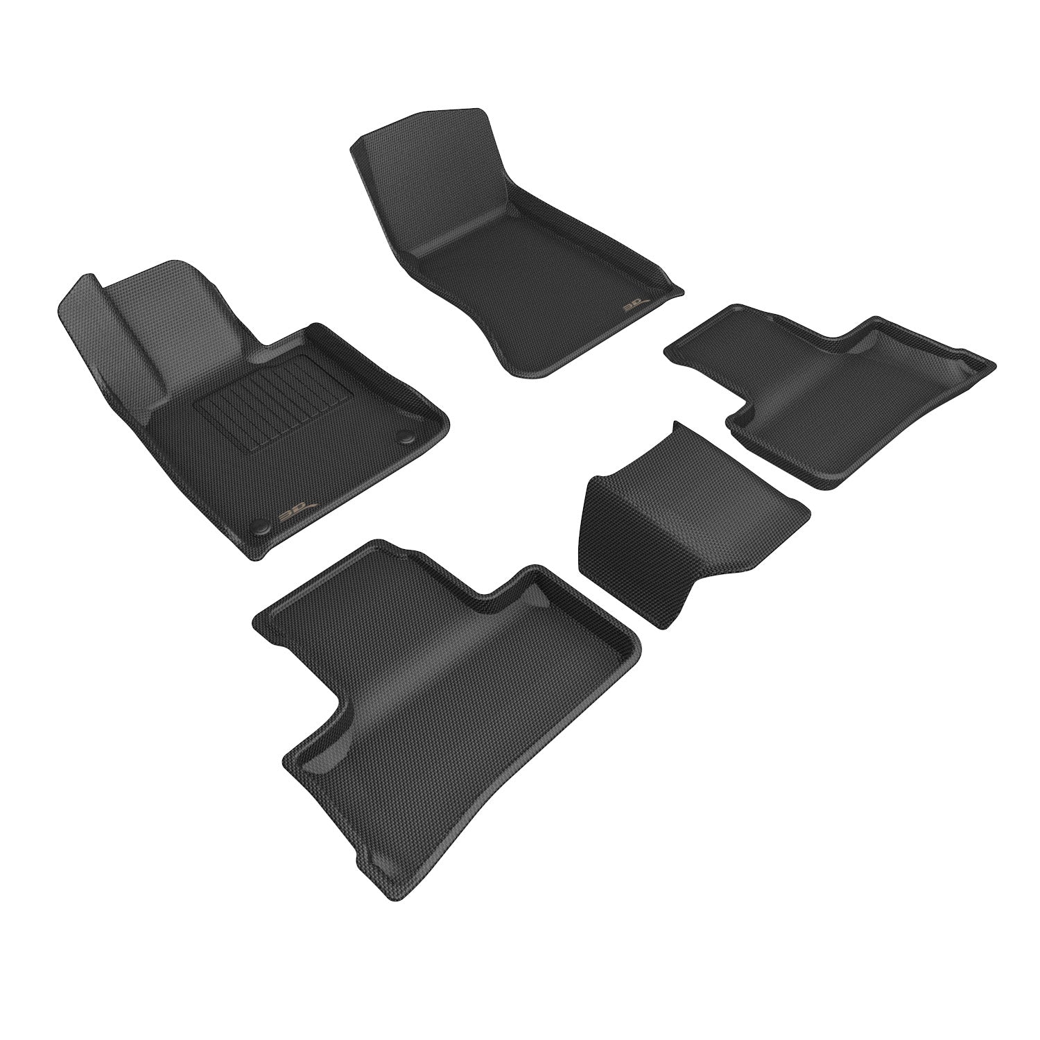 3D Maxpider 2023-2024 Mercedes-Benz Glc Coupe Kagu Black 1st 2nd Row Floor Mat L1MB18501509