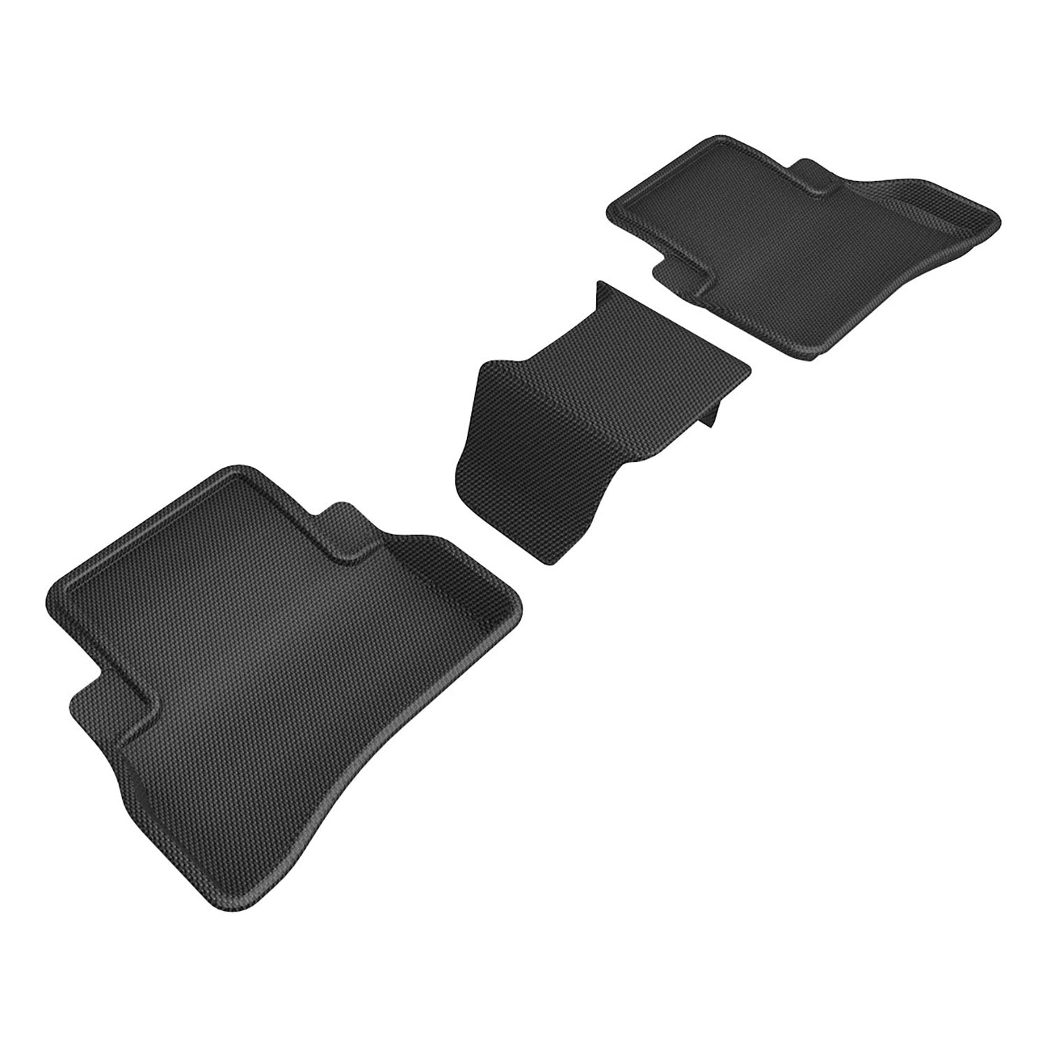3D Maxpider 2024-2025 Mercedes-Benz E-Class Sedan W214 All-Terrain X214 Kagu Black 2nd Row Floor Mats L1MB19121509