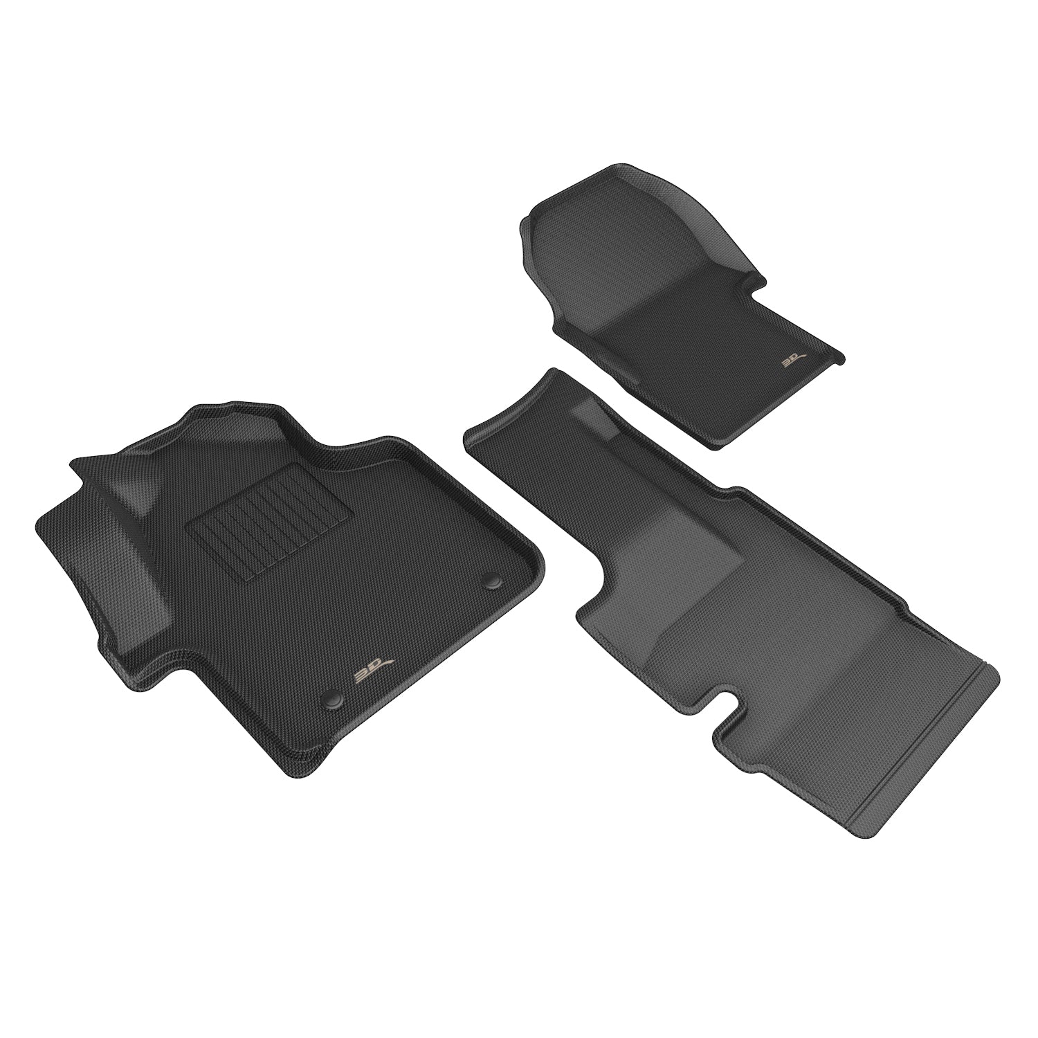 3D Maxpider 2019-2025 Mercedes-Benz Sprinter Cargo Van Bucket Seats Kagu Black 1st Row Floor Mat L1MB19511509