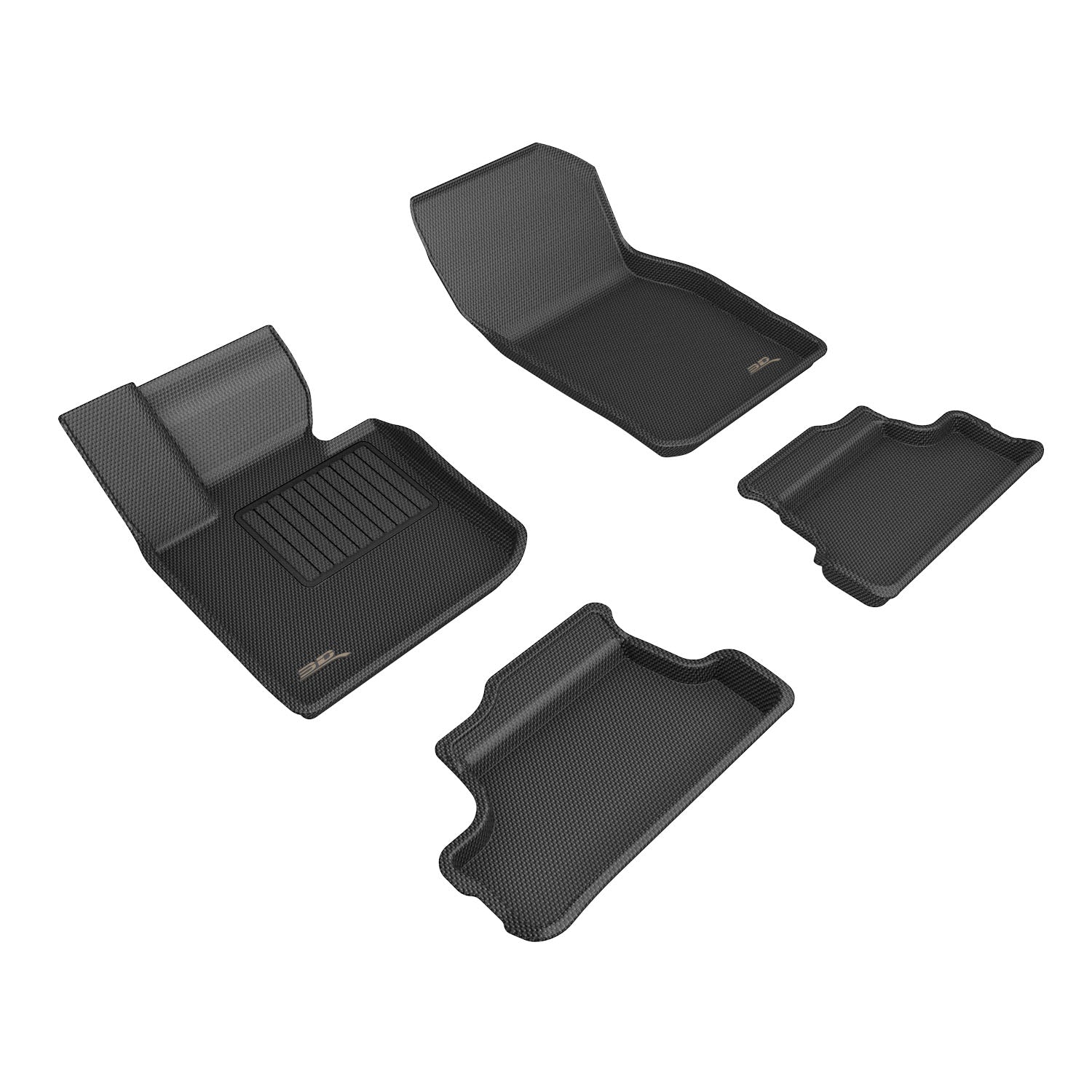 3D Maxpider 2025-2026 Mini Convertible F67 Kagu Black 1st 2nd Rows Floor Mat L1MN02901509