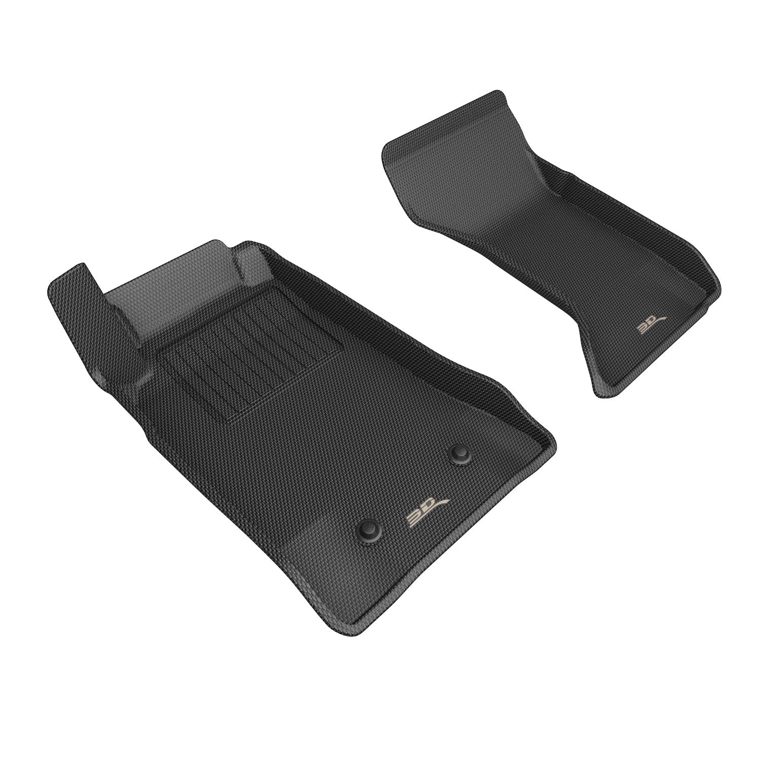 3D Maxpider 2006-2015 Mazda MX-5 Miata Kagu Black 1st Row Floor Mats L1MZ08711509